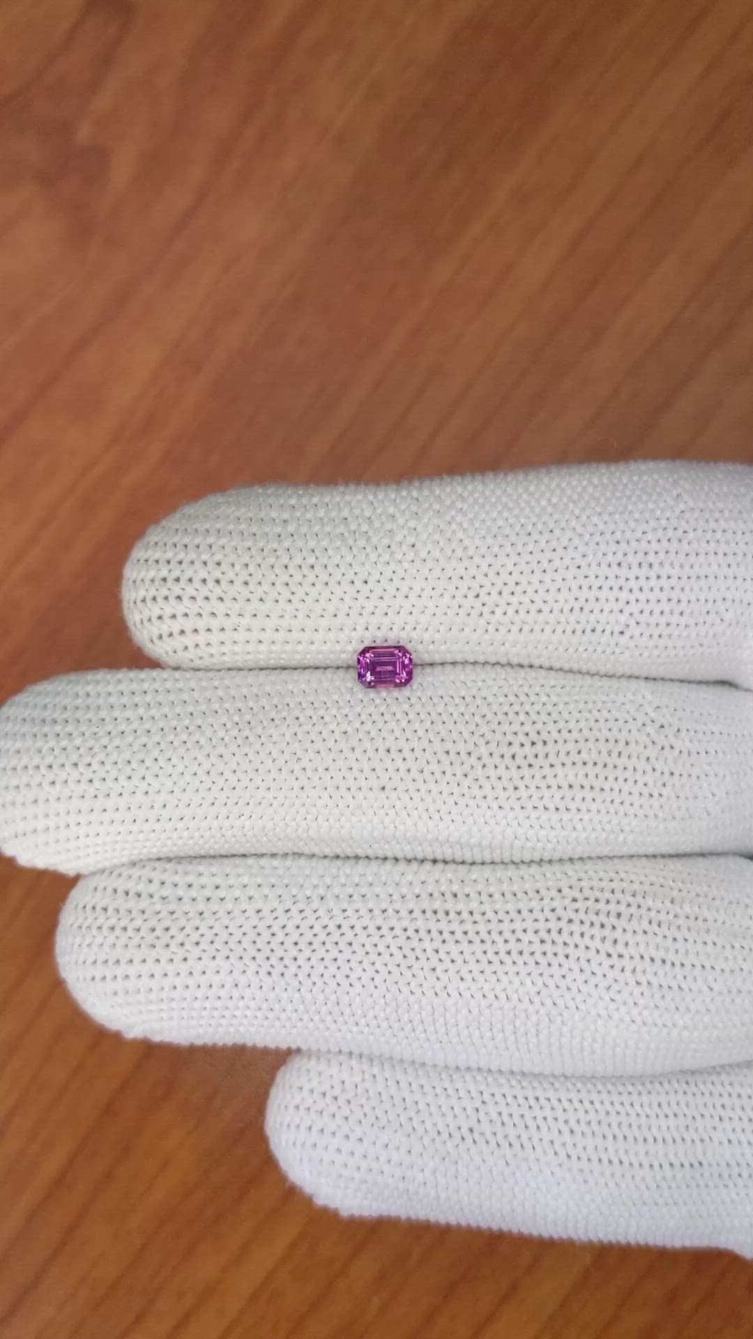 0.49 Ct. Pinkish Purple Sapphire from Ceylon (Sri Lanka) Size Video