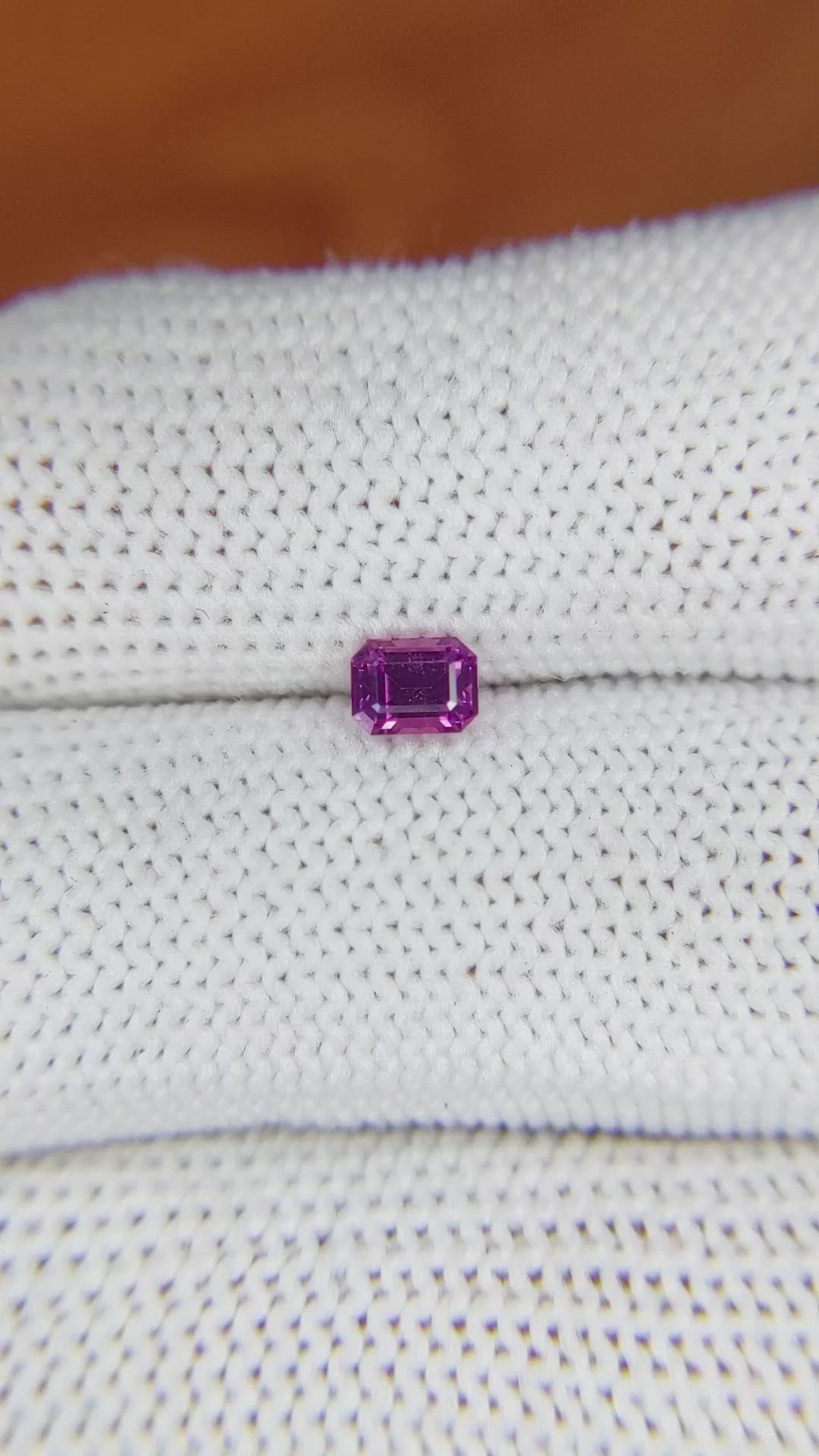 0.49 Ct. Pinkish Purple Sapphire from Ceylon (Sri Lanka) Size Video