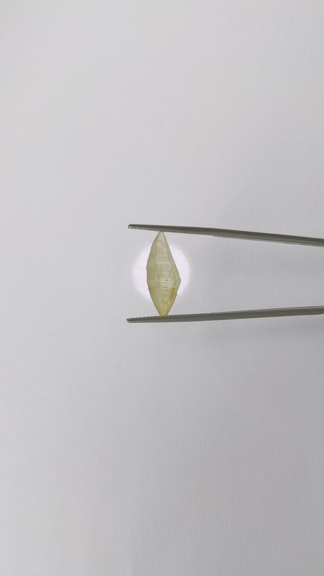 7.37 Ct. Yellow Rough Sapphire from Ceylon (Sri Lanka) Size Video