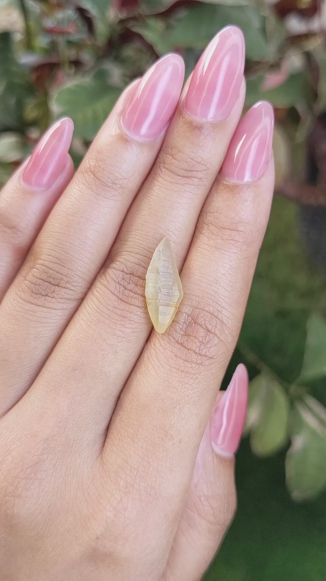 7.37 Ct. Yellow Rough Sapphire from Ceylon (Sri Lanka) Size Video