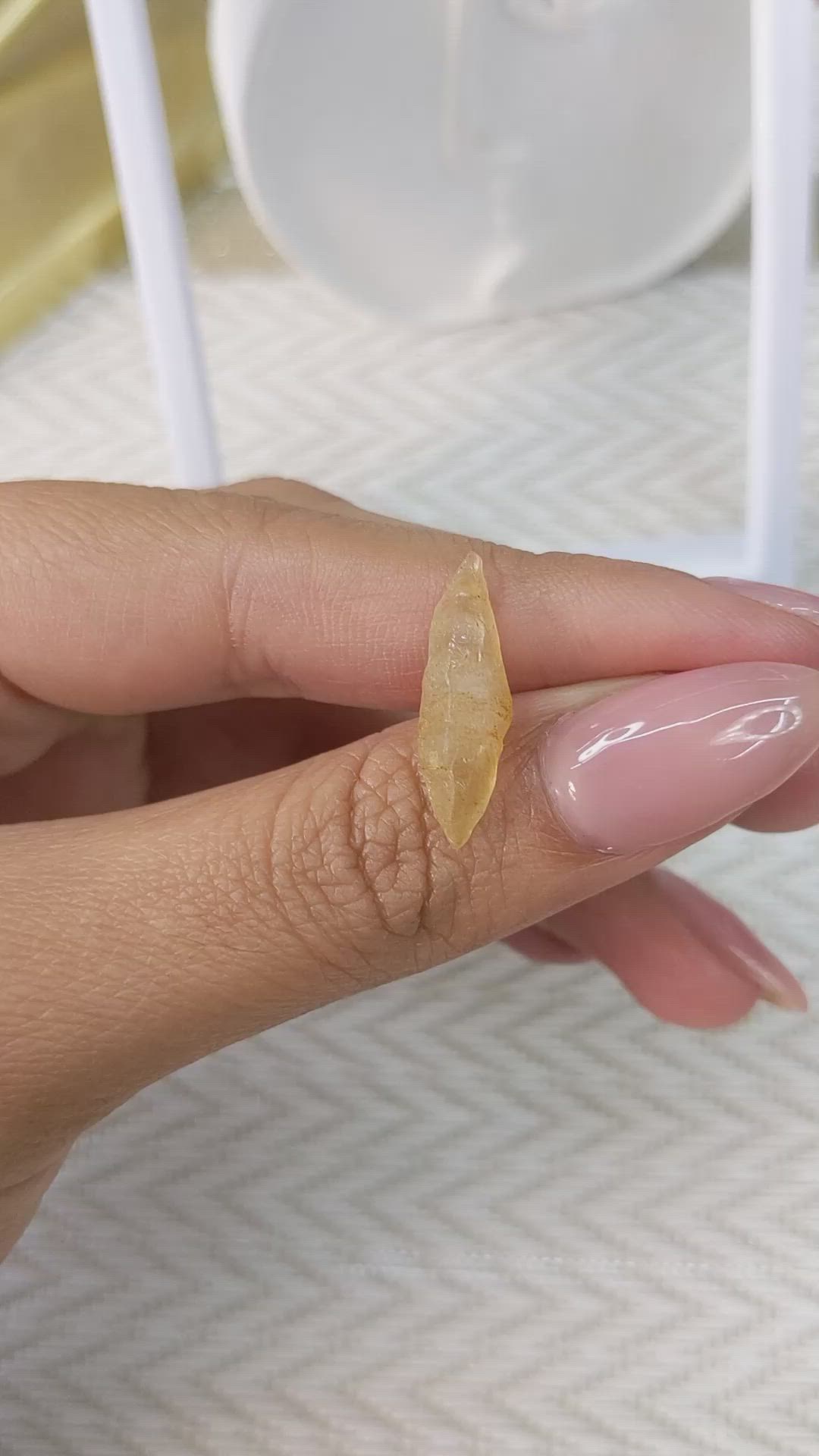 6.59 Ct. Yellow Sapphire Crystal from Ceylon (Sri Lanka) Size Video