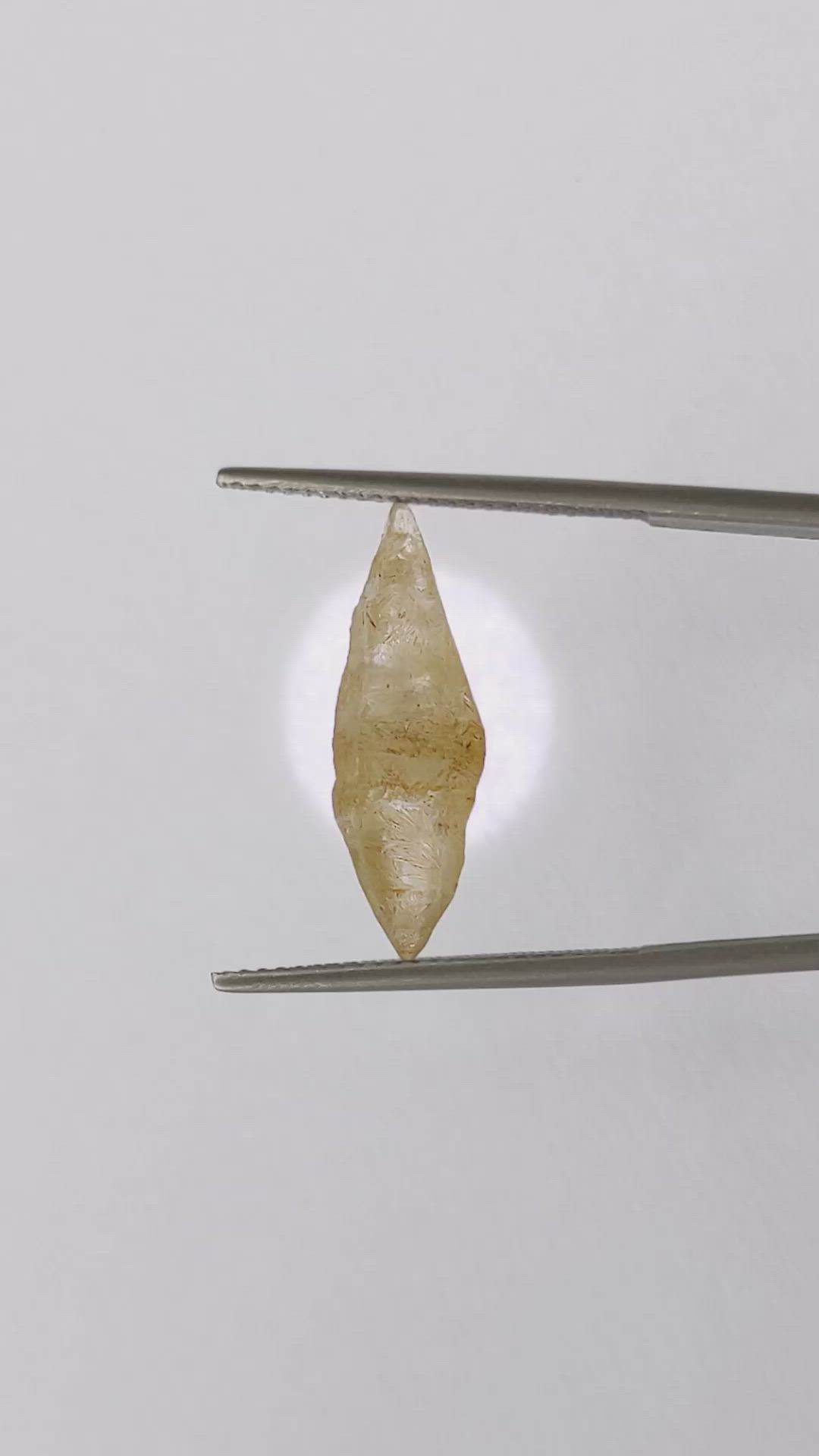 6.59 Ct. Yellow Sapphire Crystal from Ceylon (Sri Lanka) Size Video