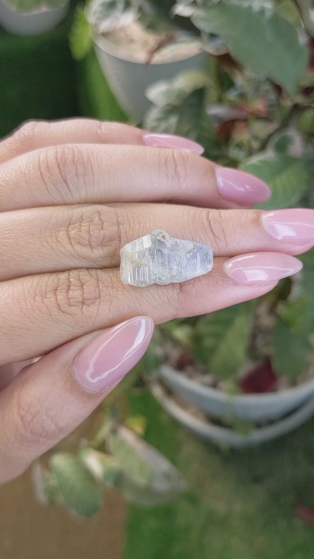 19.41 Ct. Blue Sapphire Crystal from Ceylon (Sri Lanka) Size Video