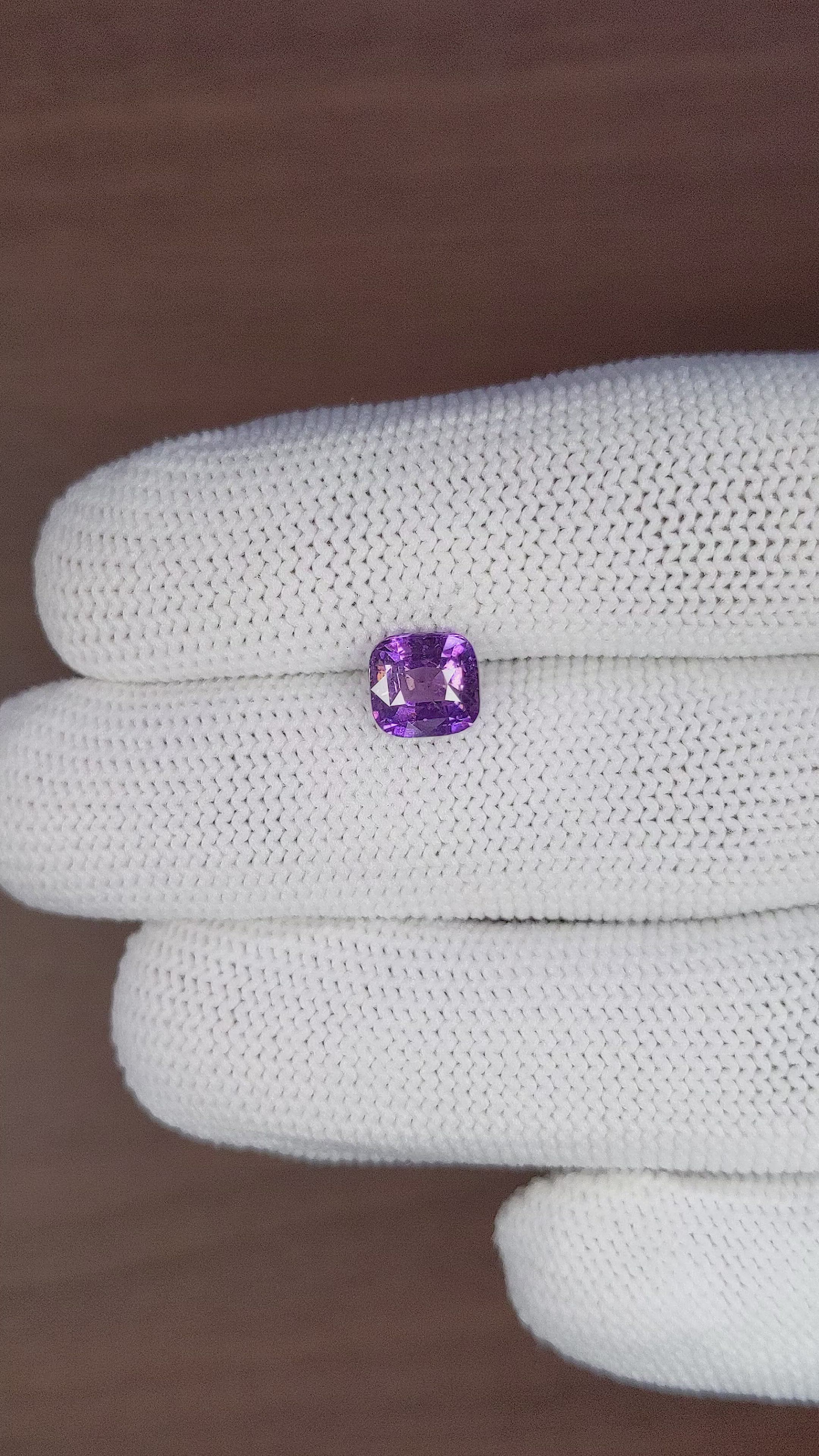 2.11 Ct. Purple Sapphire from Ceylon (Sri Lanka) Size Video