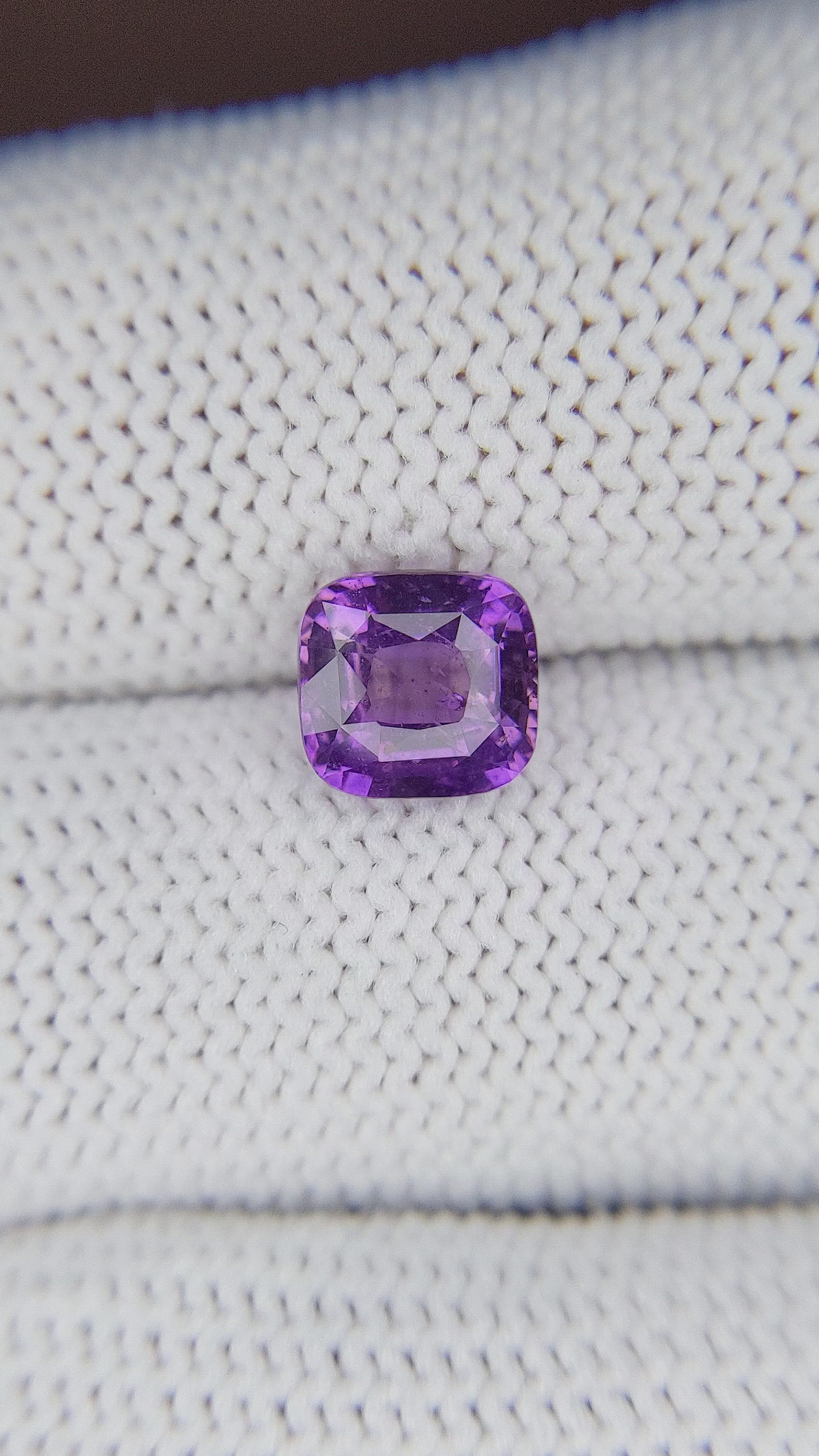 2.11 Ct. Purple Sapphire from Ceylon (Sri Lanka) Size Video
