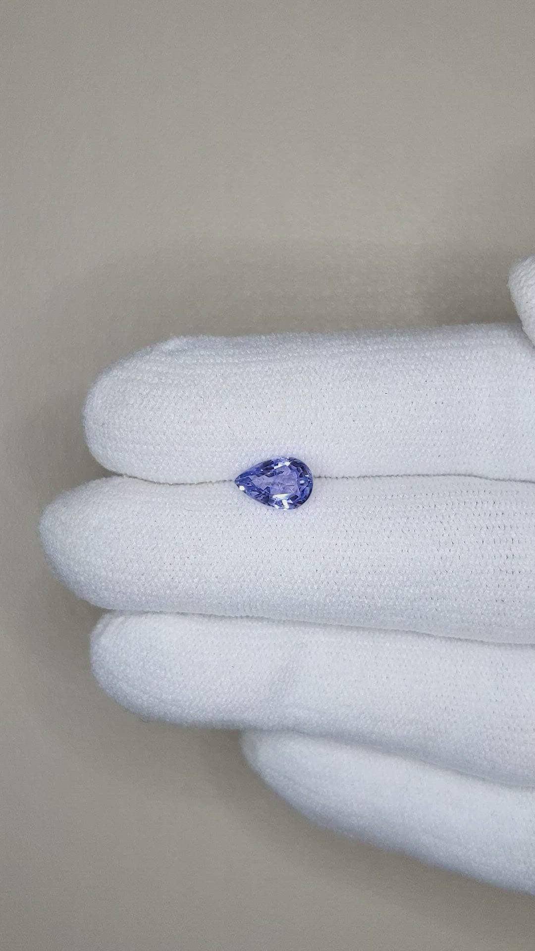 1.11 Ct. Blue Sapphire from Ceylon (Sri Lanka) Size Video