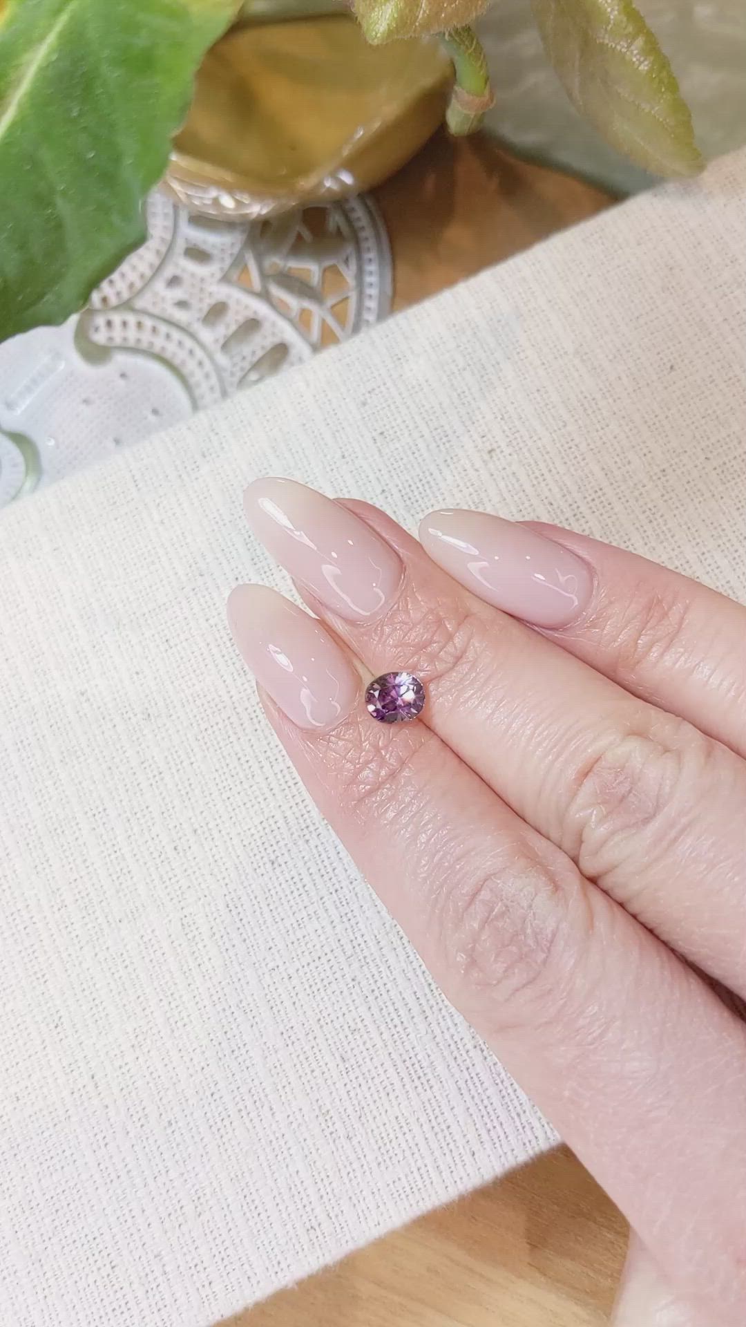 1.22 Ct. Purple Sapphire from Ceylon (Sri Lanka) Size Video