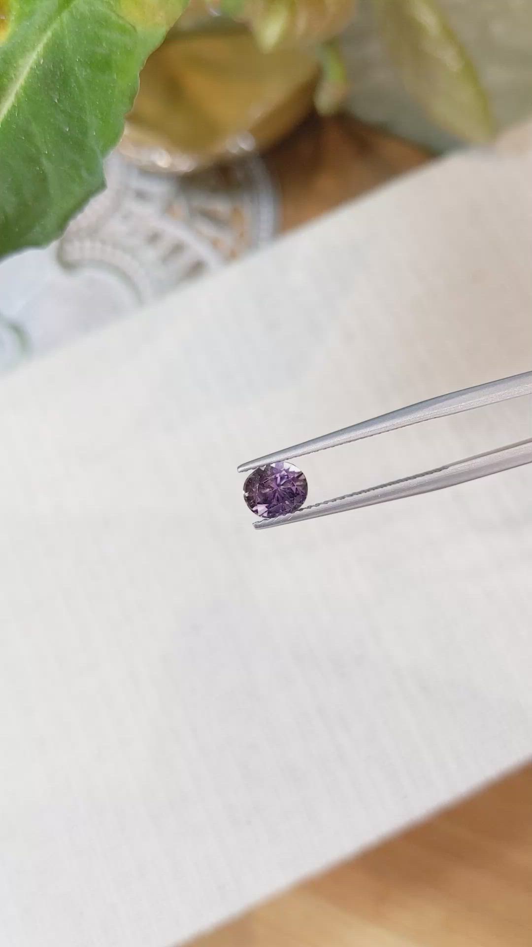 1.22 Ct. Purple Sapphire from Ceylon (Sri Lanka) Size Video
