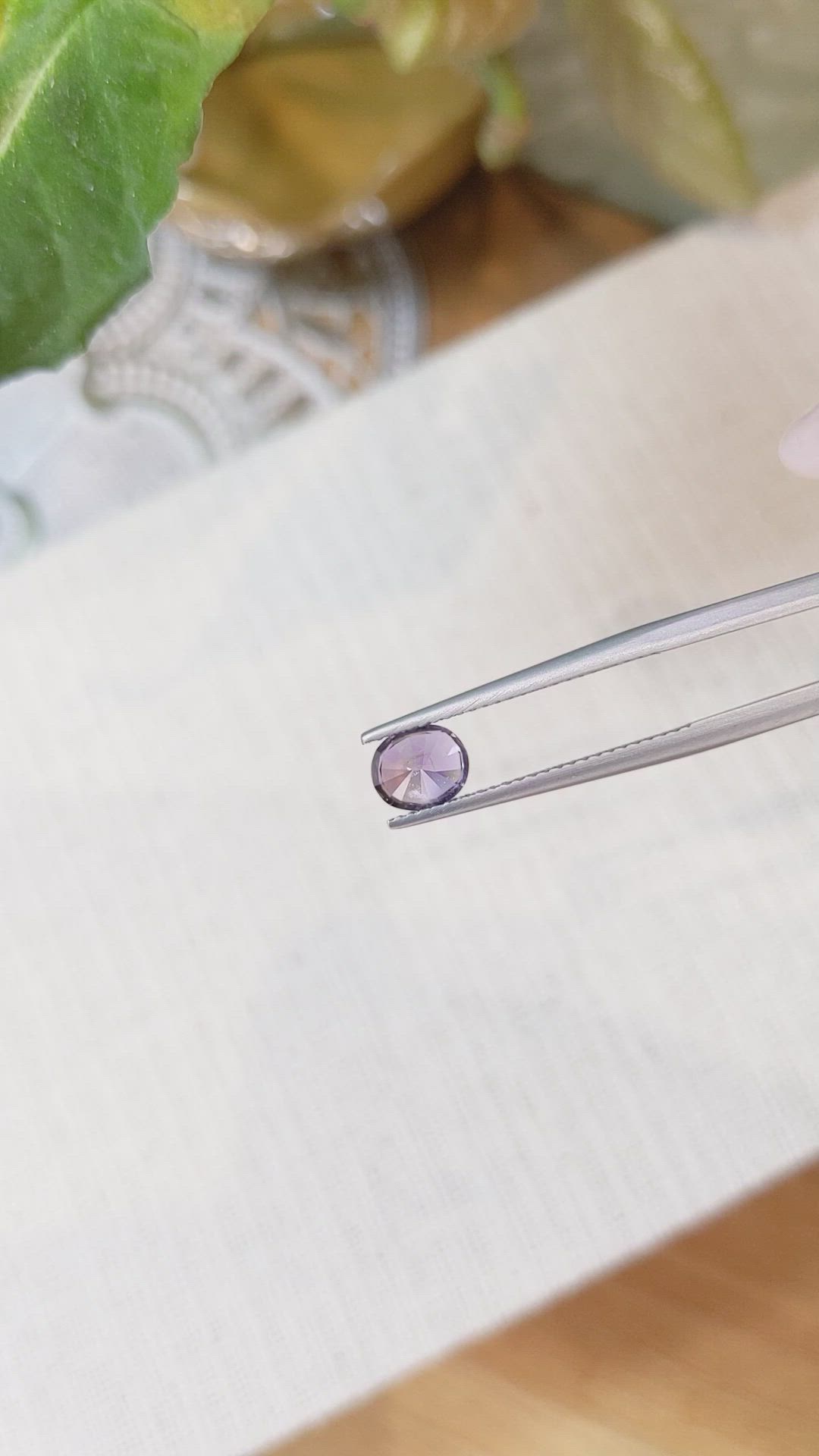 1.22 Ct. Purple Sapphire from Ceylon (Sri Lanka) Size Video