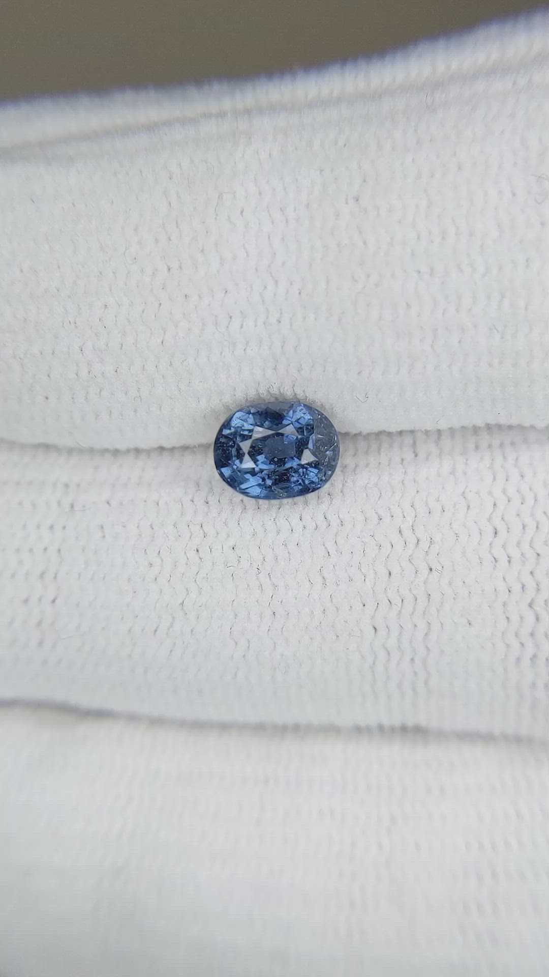 1.44 Ct. Blue Sapphire from Ceylon (Sri Lanka) Size Video