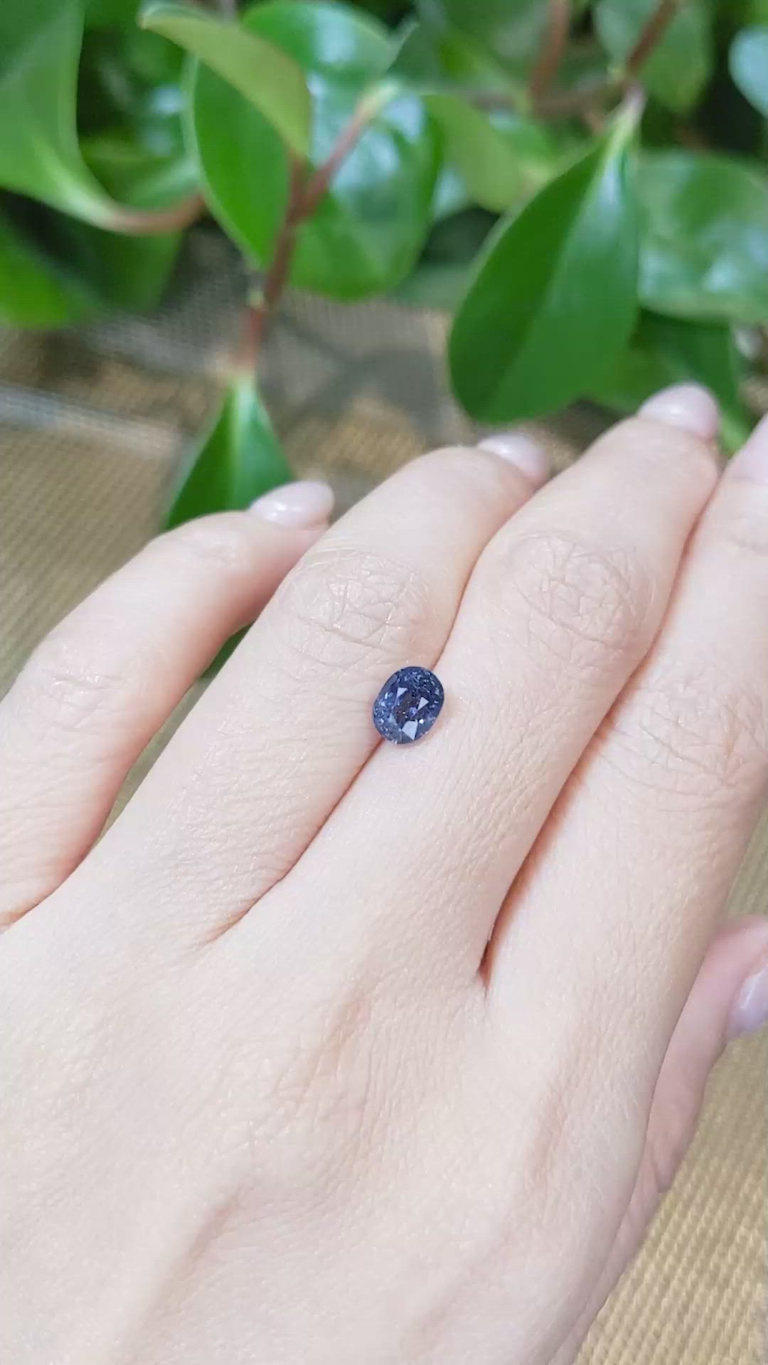1.44 Ct. Blue Sapphire from Ceylon (Sri Lanka) Size Video