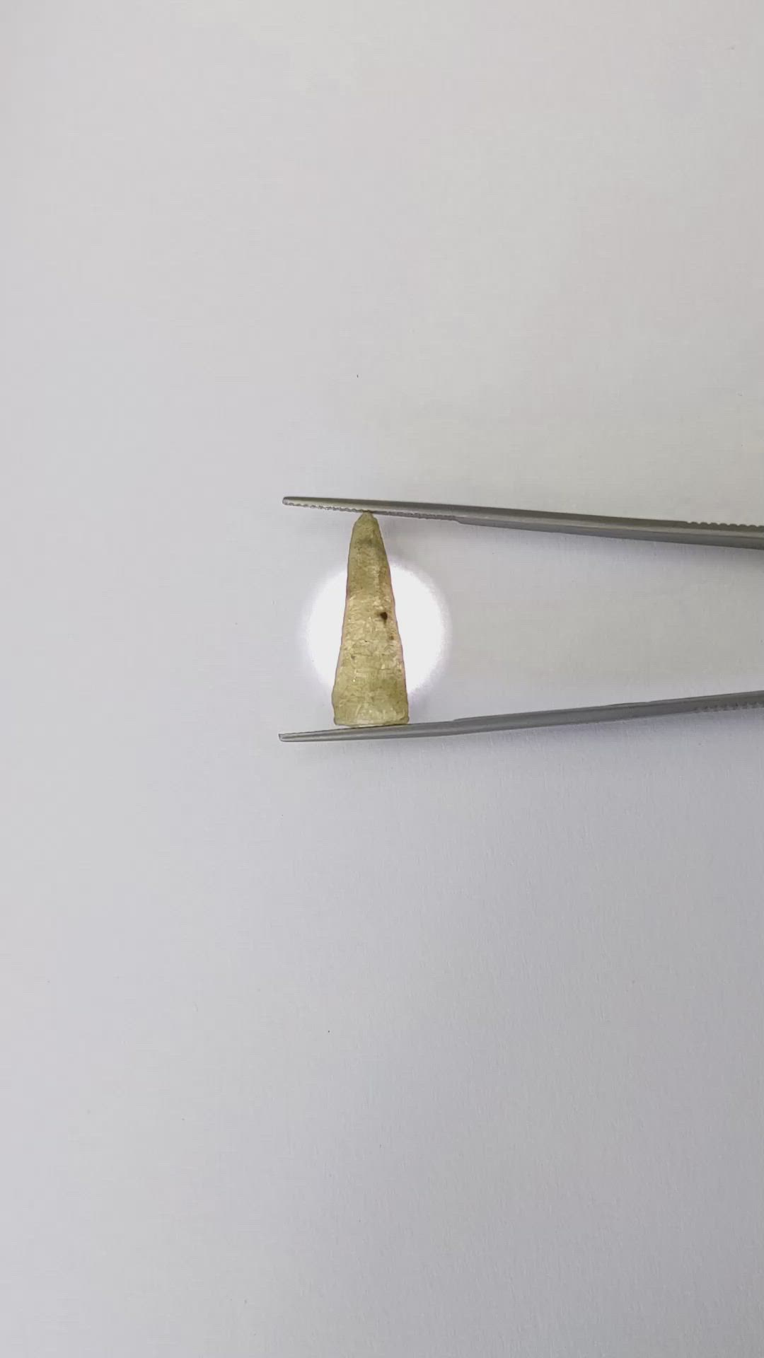 11.90 Ct. Yellow Rough Sapphire Crystal from Ceylon (Sri Lanka) Size Video