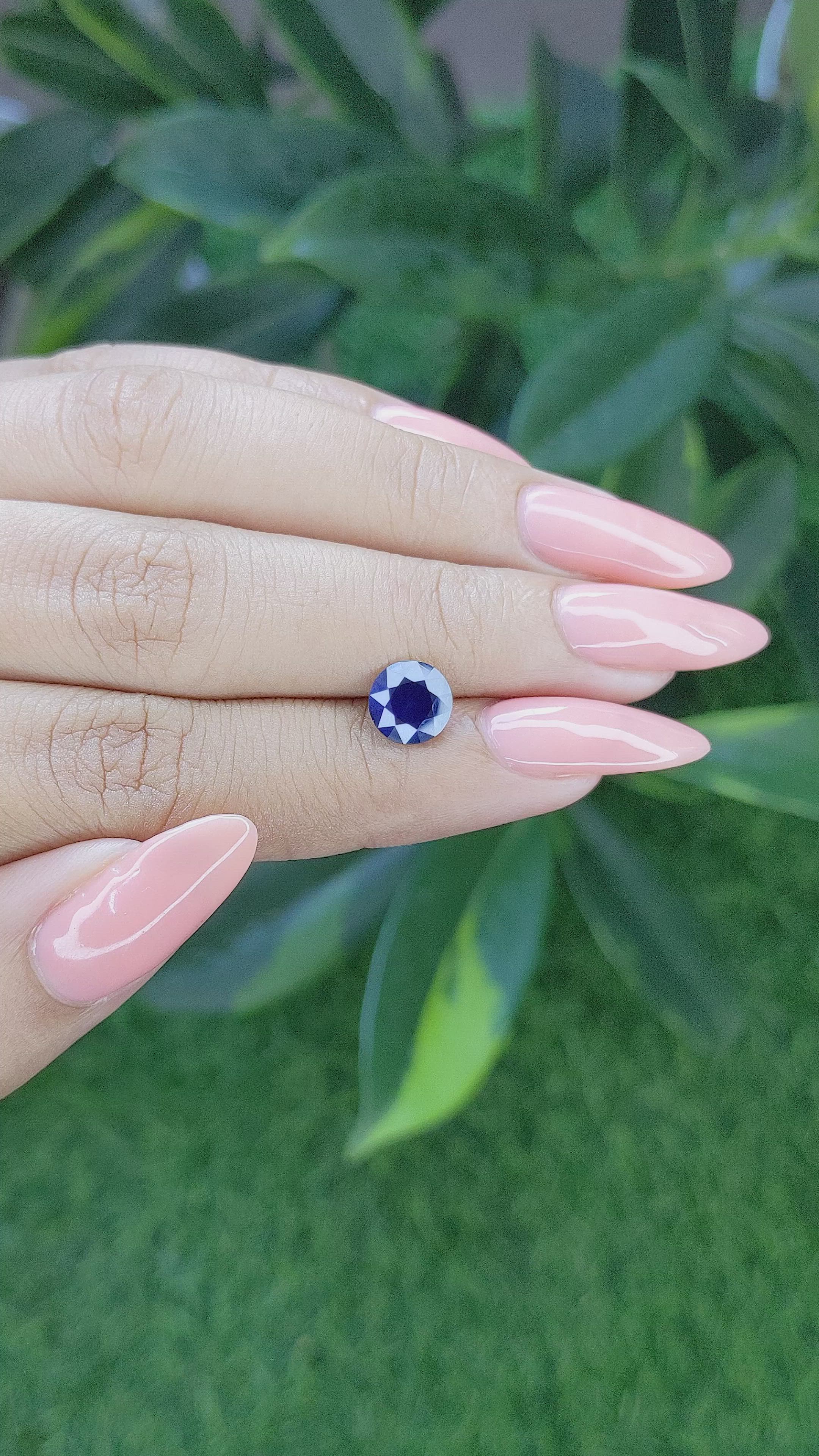 1.61 Ct. Blue Sapphire from Ceylon (Sri Lanka) Size Video