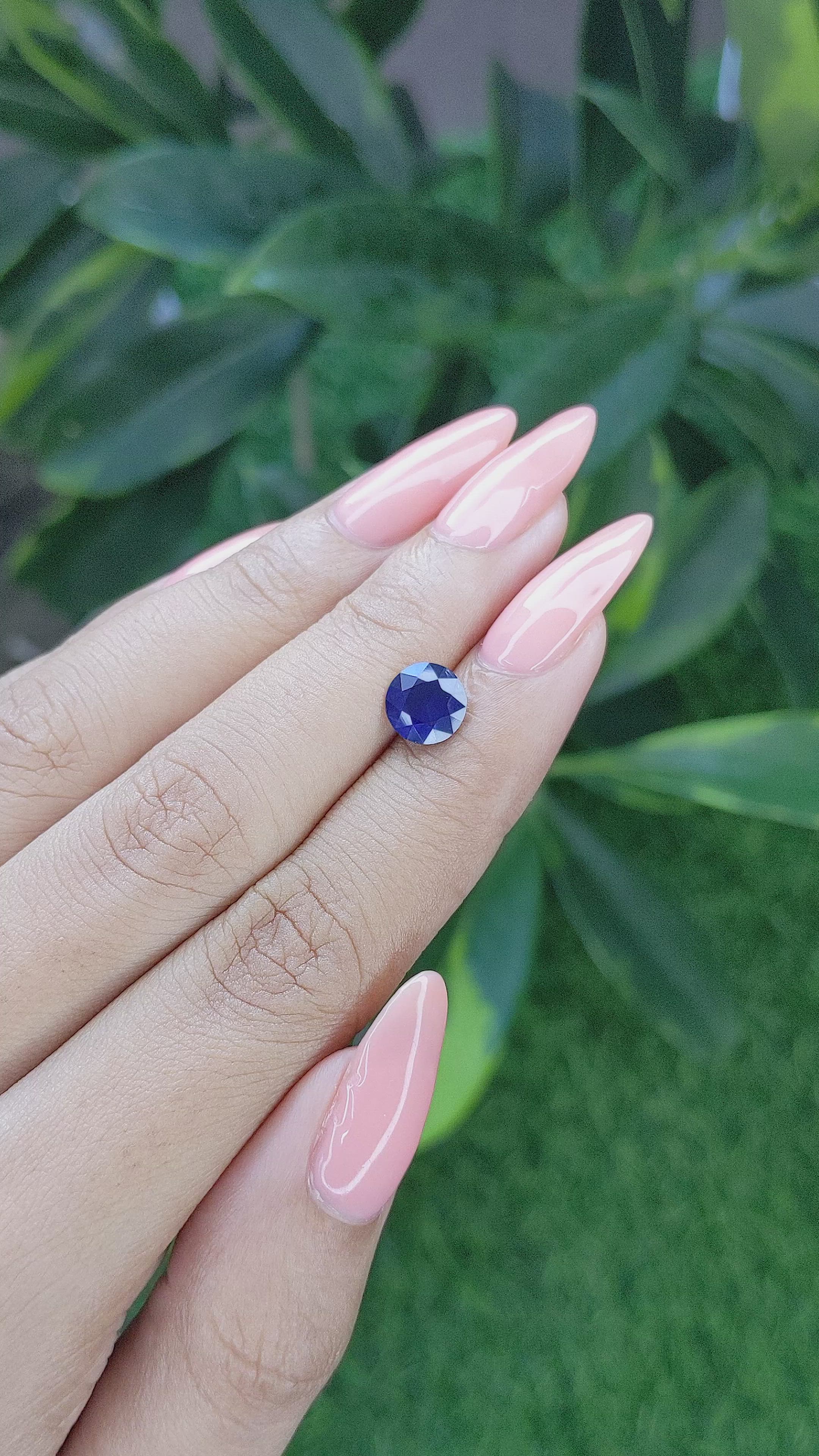 1.61 Ct. Blue Sapphire from Ceylon (Sri Lanka) Size Video