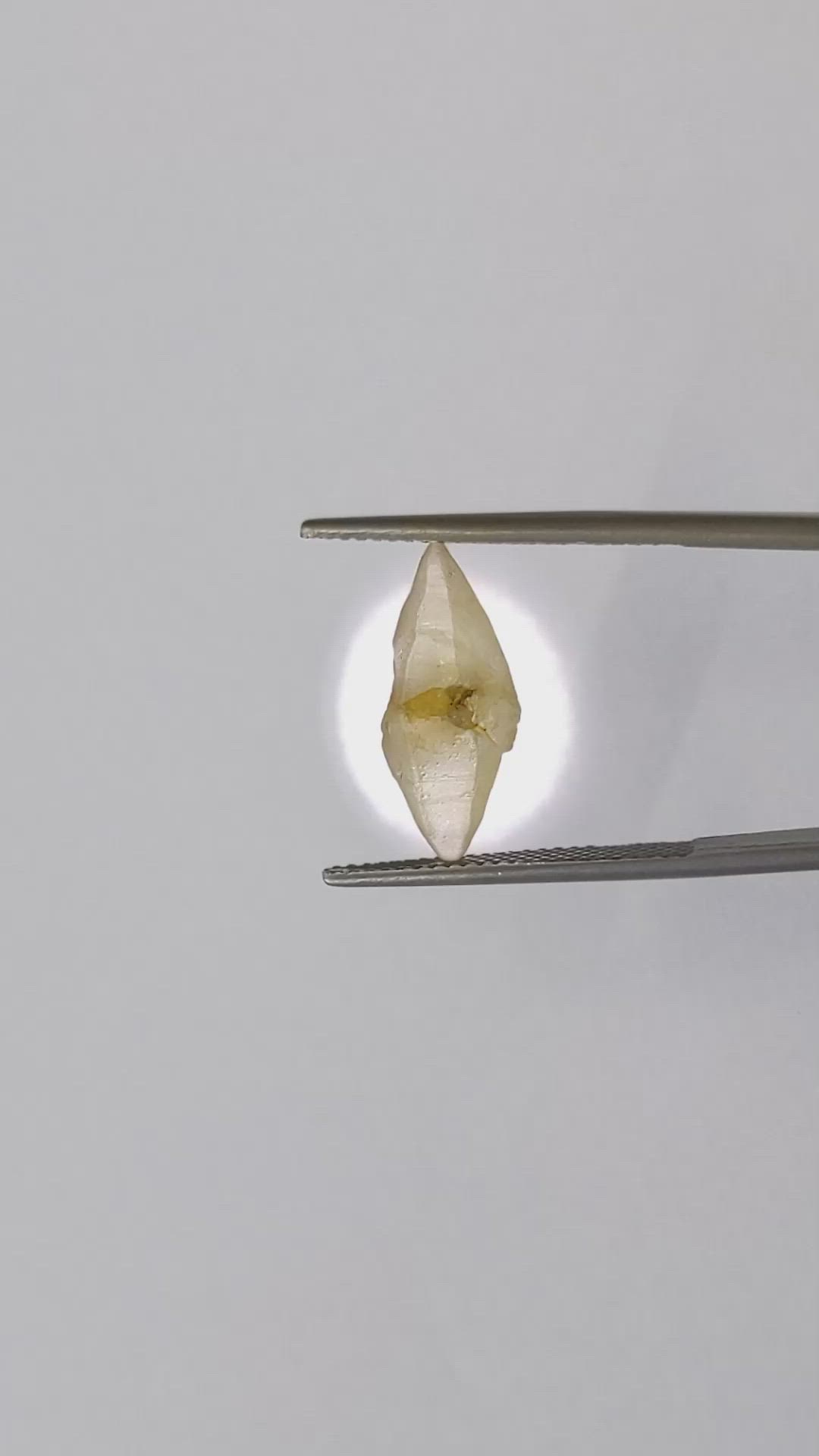 5.90 Ct. Yellow Rough Sapphire Crystal from Ceylon (Sri Lanka) Size Video