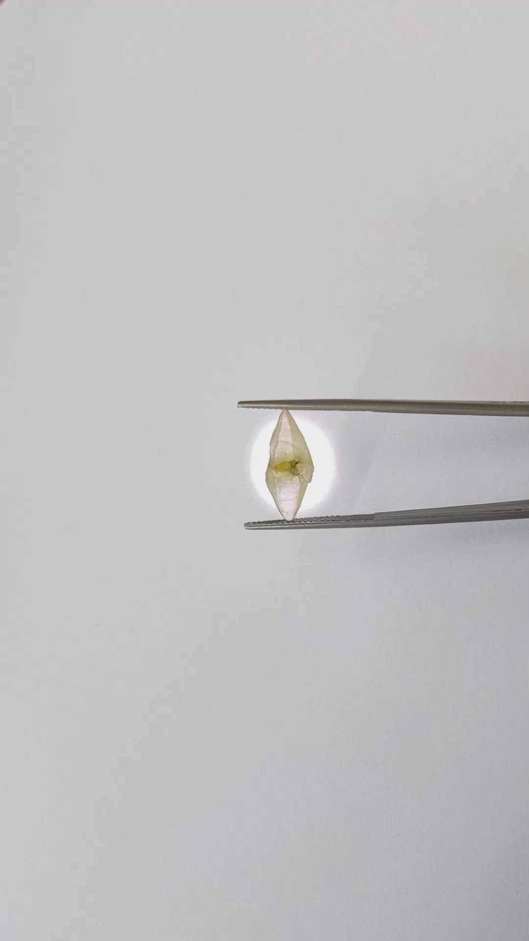 5.90 Ct. Yellow Rough Sapphire Crystal from Ceylon (Sri Lanka) Size Video