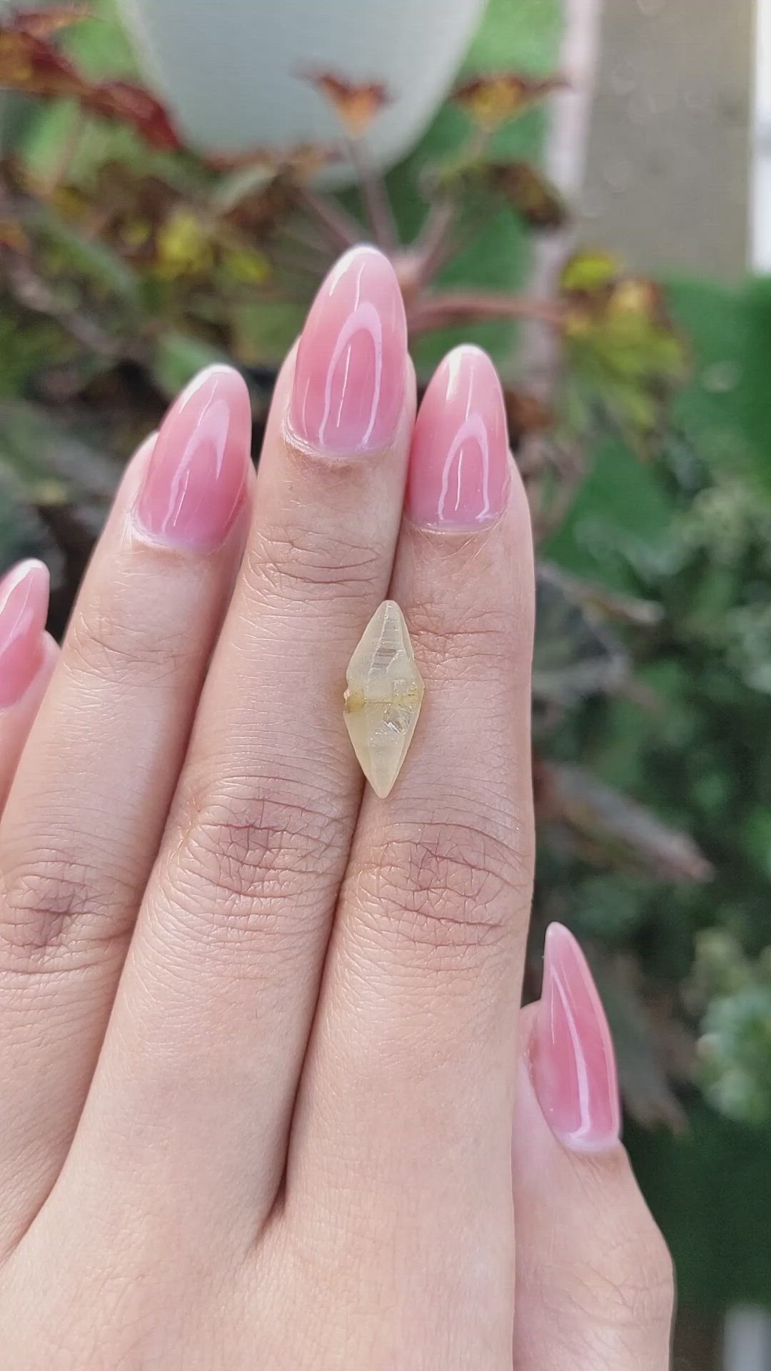 5.90 Ct. Yellow Rough Sapphire Crystal from Ceylon (Sri Lanka) Size Video