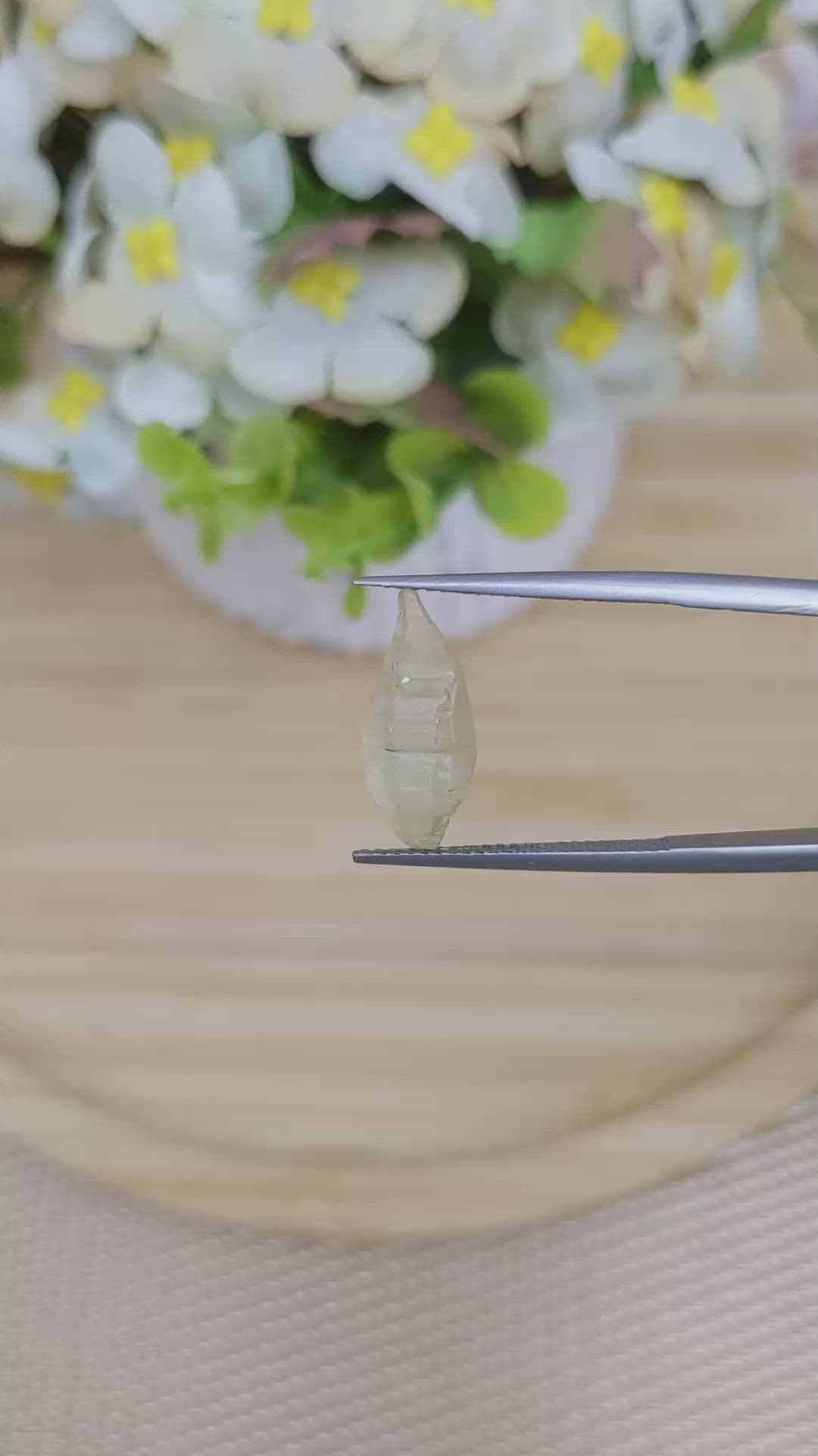 5.38 Ct. Yellow Rough Sapphire from Ceylon (Sri Lanka) Size Video