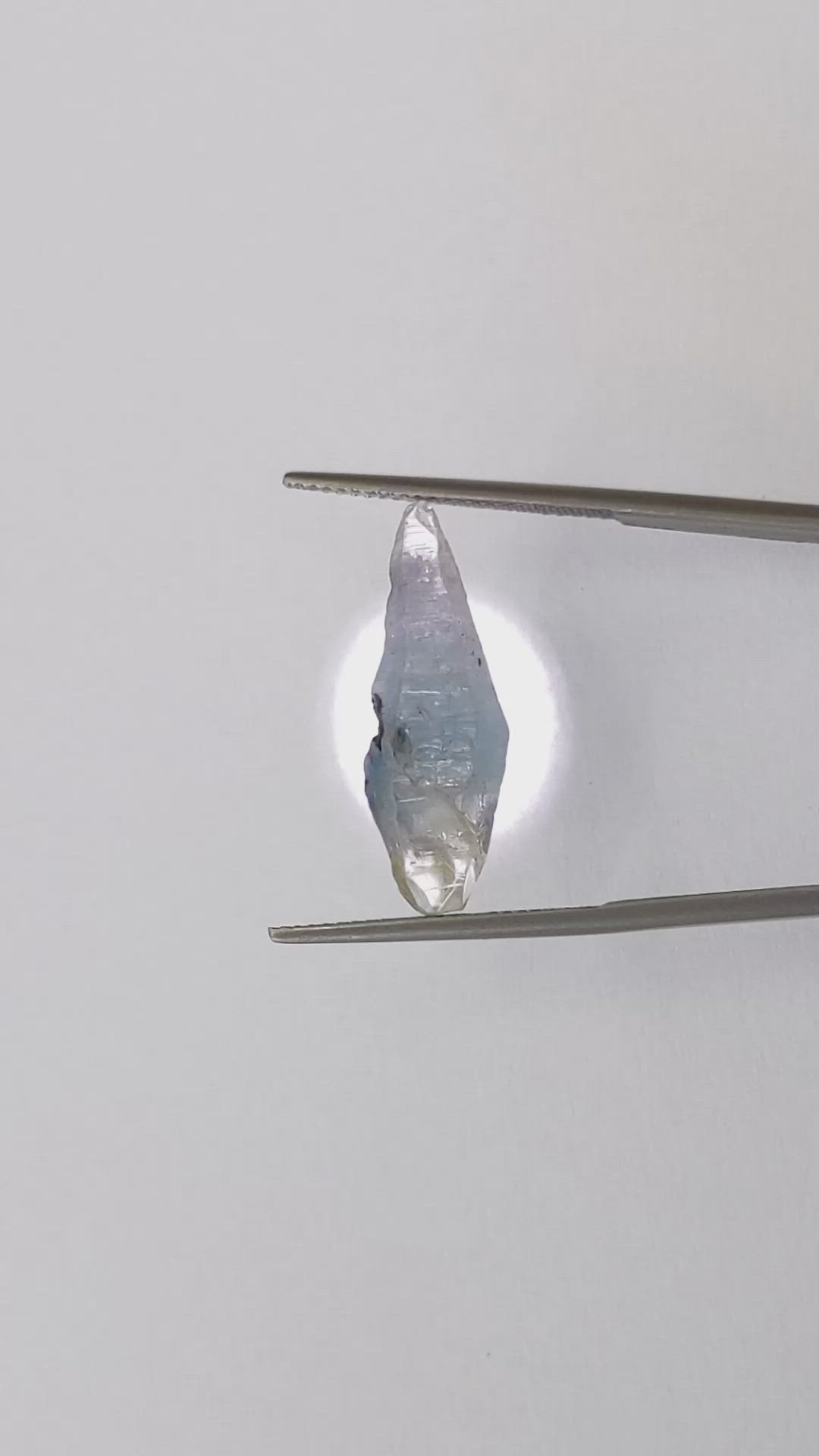 10.93 Ct. Blue Sapphire Crystal from Ceylon (Sri Lanka) Size Video