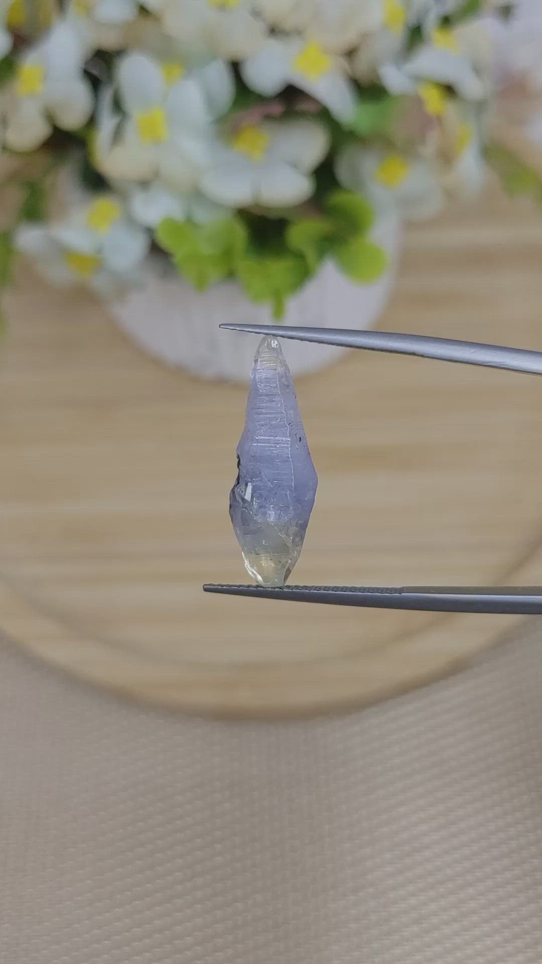 10.93 Ct. Blue Sapphire Crystal from Ceylon (Sri Lanka) Size Video