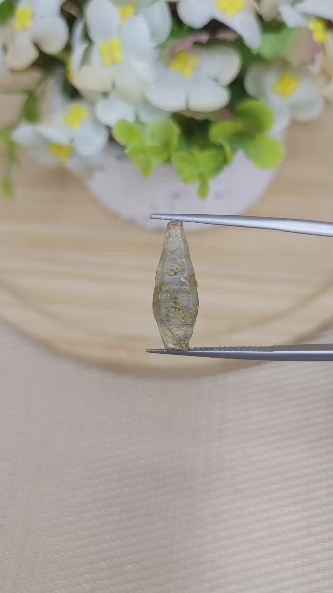 6.96 Ct. Multi Color Rough Sapphire Crystal from Ceylon (Sri Lanka) Size Video