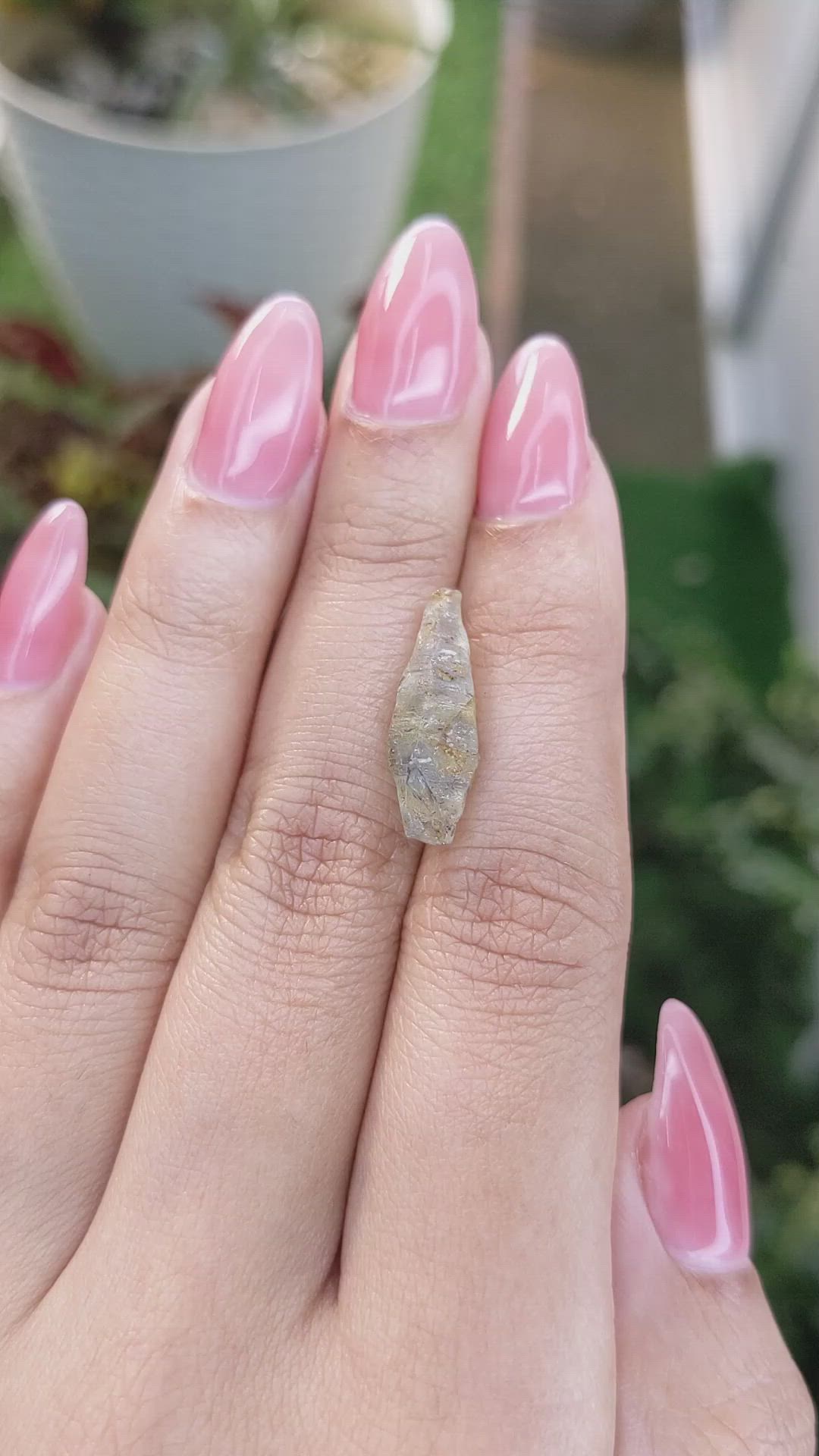 6.96 Ct. Multi Color Rough Sapphire Crystal from Ceylon (Sri Lanka) Size Video