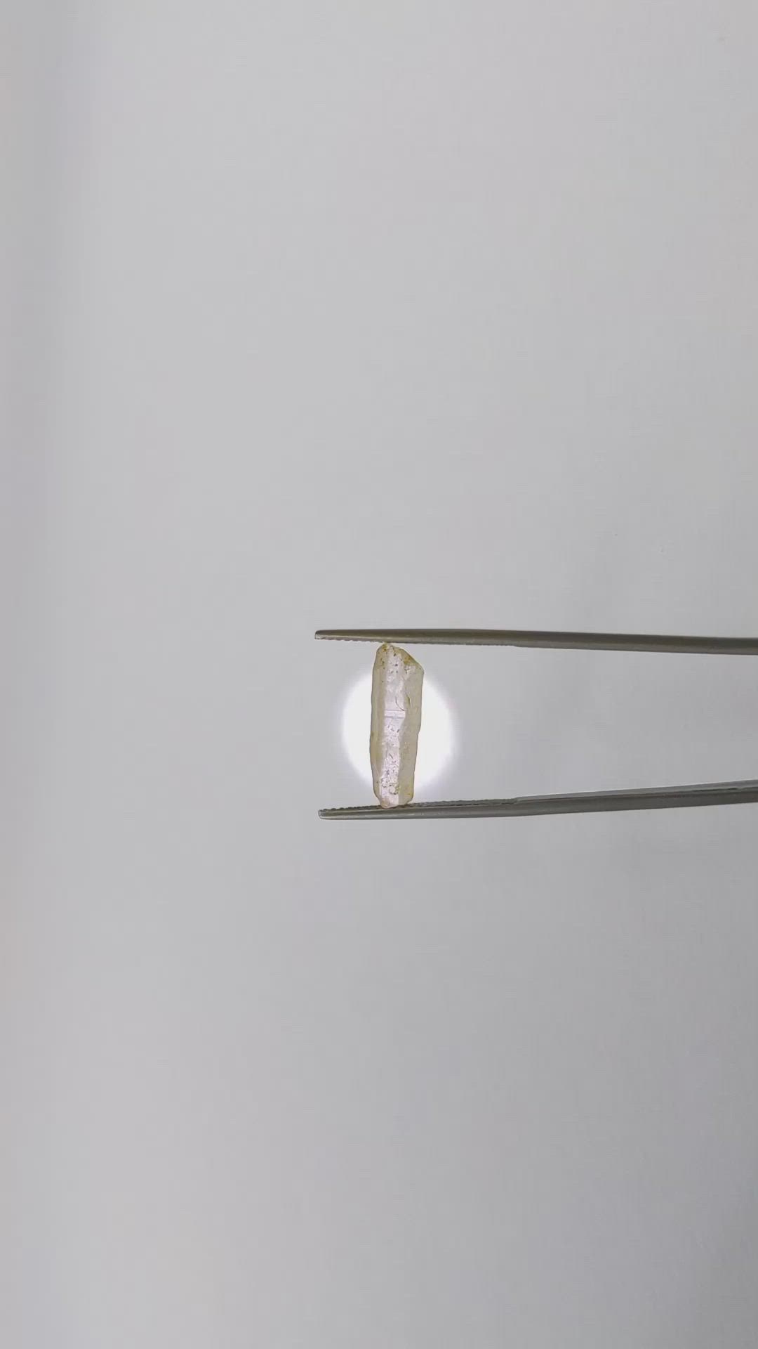 2.63 Ct. Yellow Rough Sapphire from Ceylon (Sri Lanka) Size Video