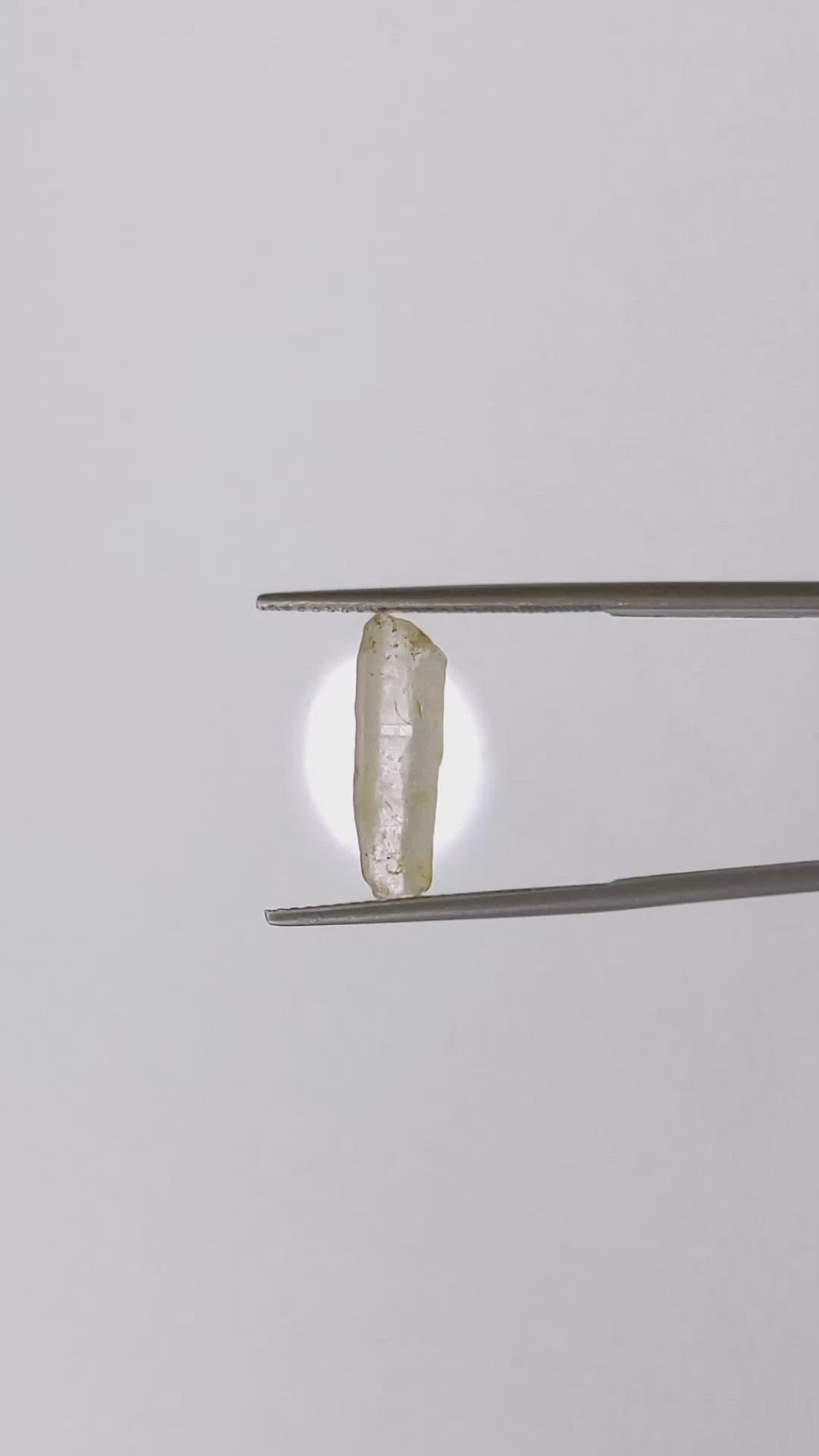 2.63 Ct. Yellow Rough Sapphire from Ceylon (Sri Lanka) Size Video