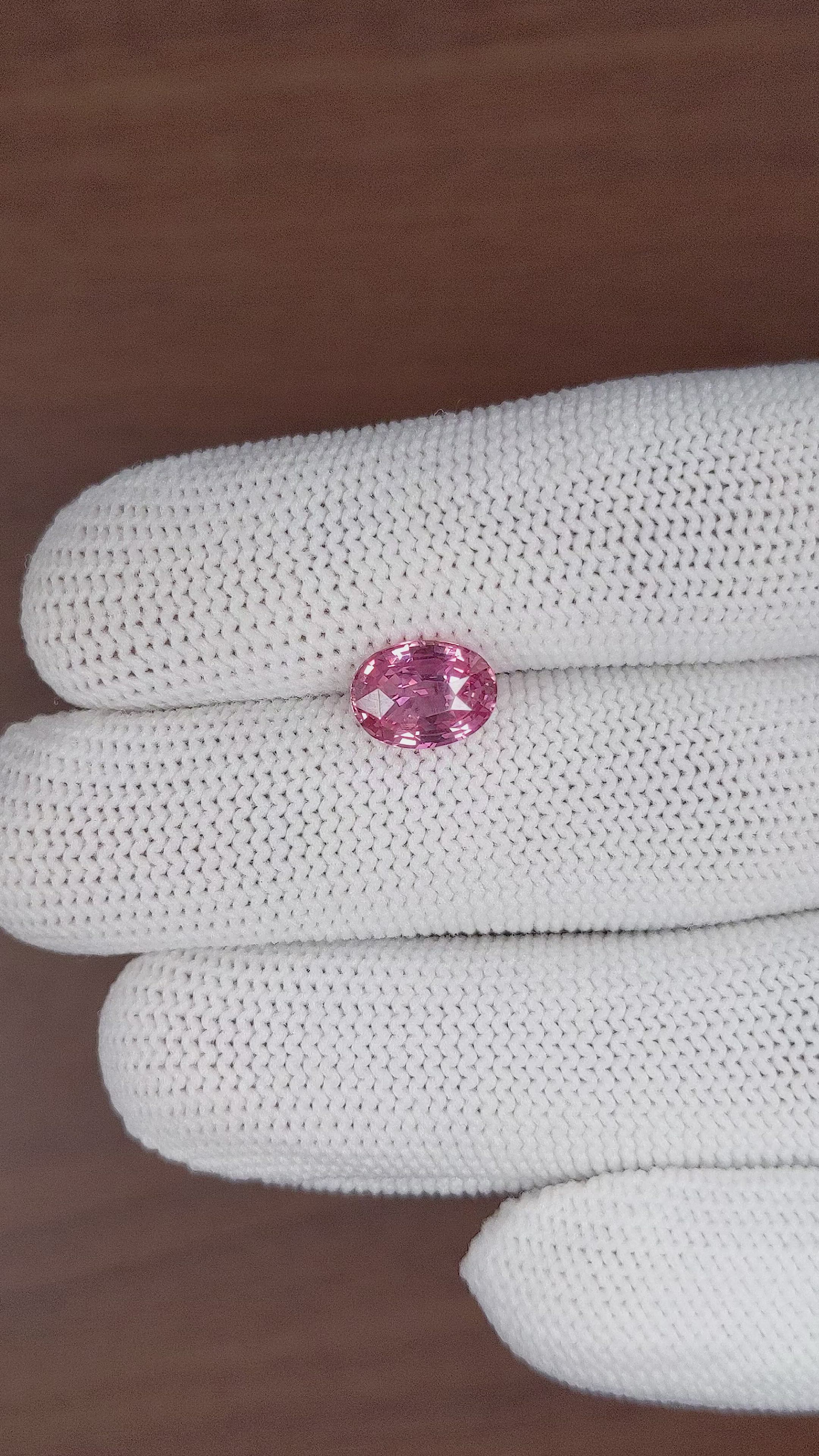 2.55 Ct. Pink Sapphire from Ceylon (Sri Lanka) Size Video
