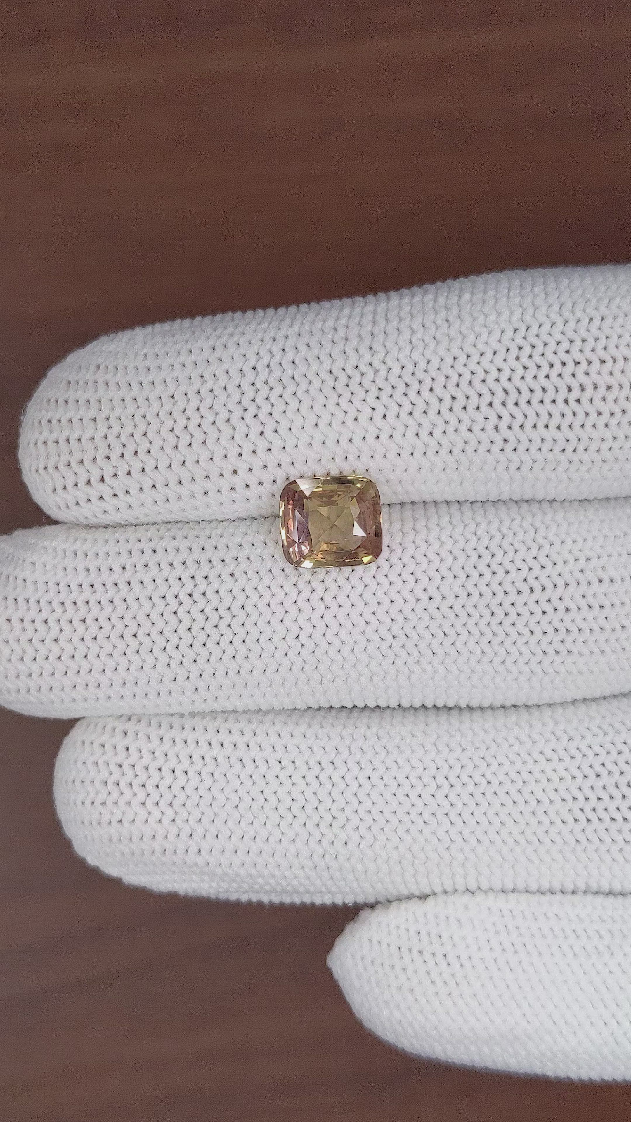 2.60 Ct. Pinkish Brown Sapphire from Ceylon (Sri Lanka) Size Video