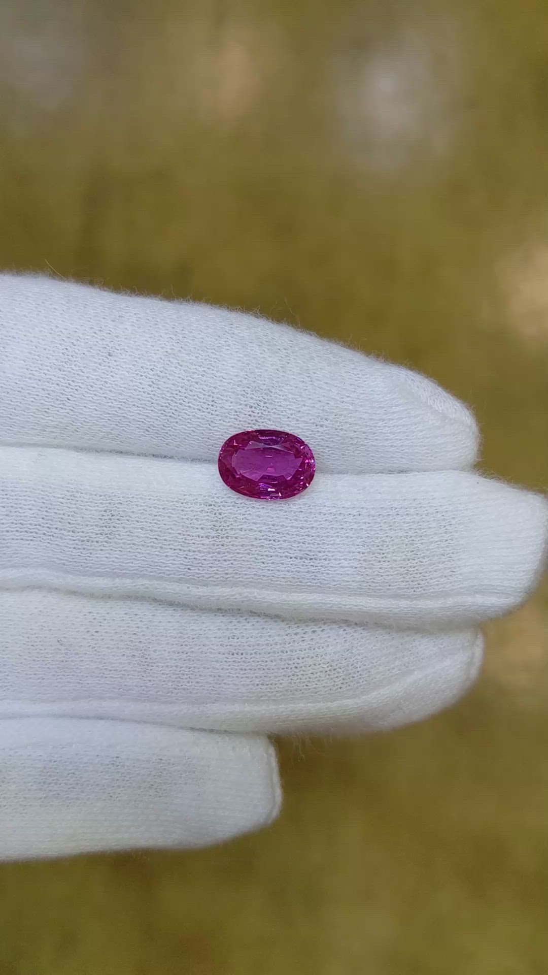 2.76 Ct. Pink Sapphire from Ceylon (Sri Lanka) Size Video