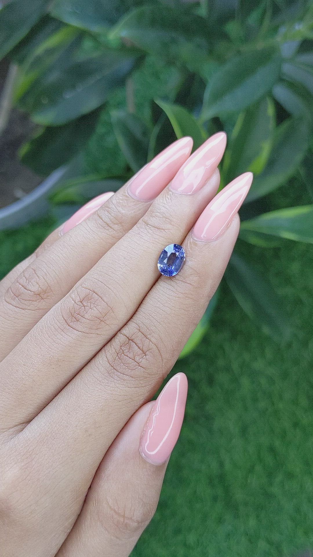 1.83 Ct. Greyish Blue Sapphire from Ceylon (Sri Lanka) Size Video
