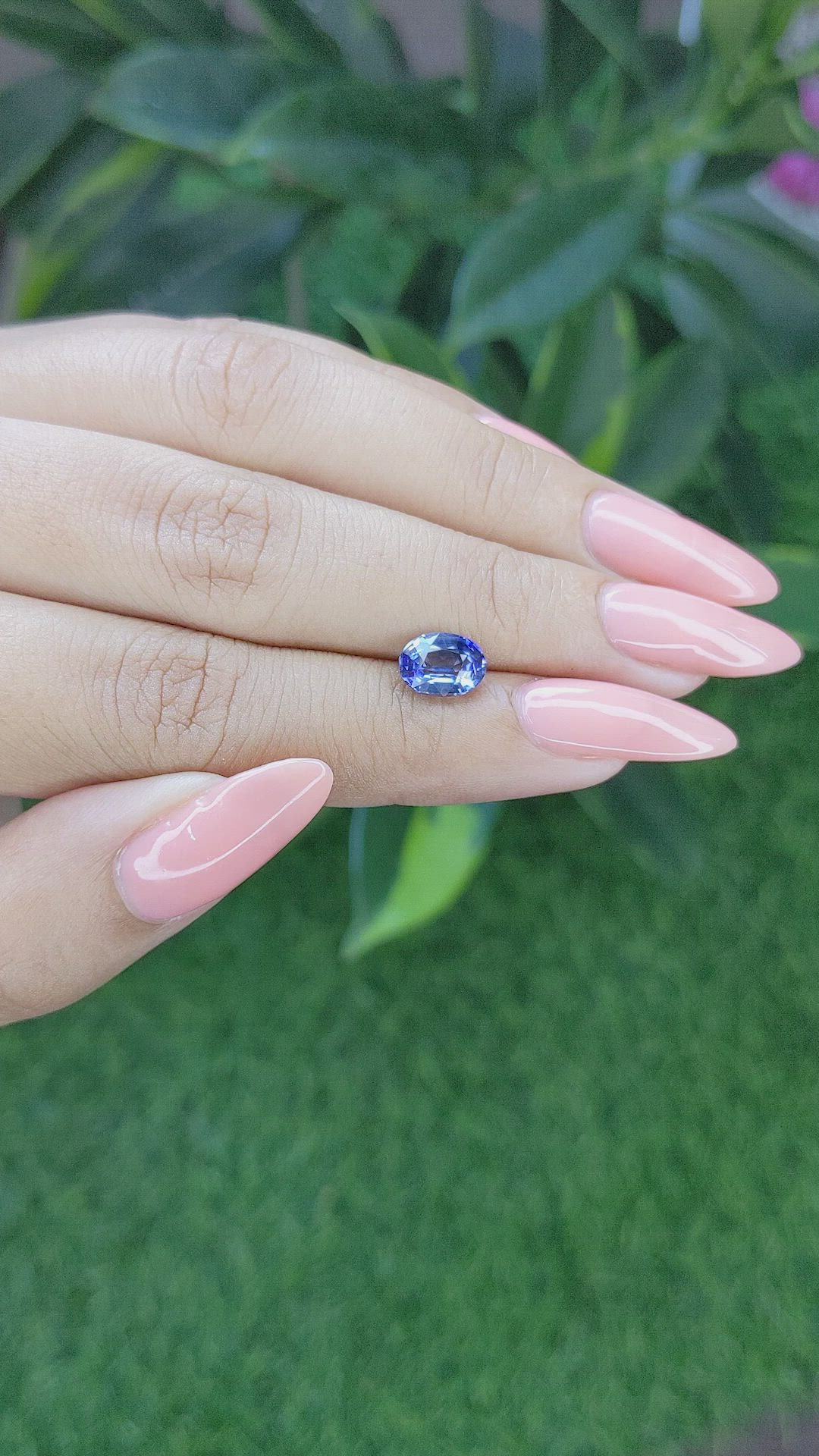 1.83 Ct. Greyish Blue Sapphire from Ceylon (Sri Lanka) Size Video