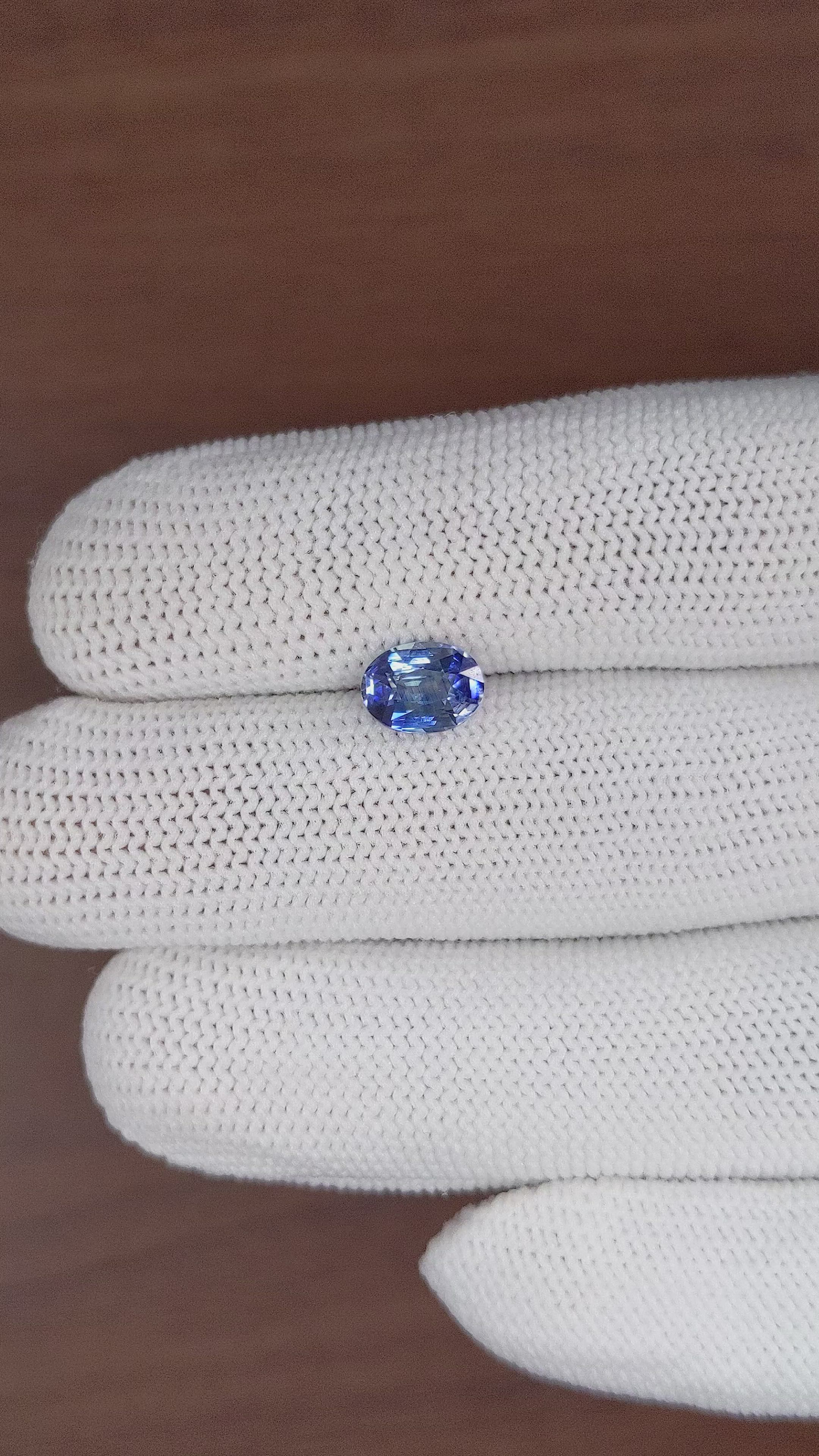1.83 Ct. Greyish Blue Sapphire from Ceylon (Sri Lanka) Size Video