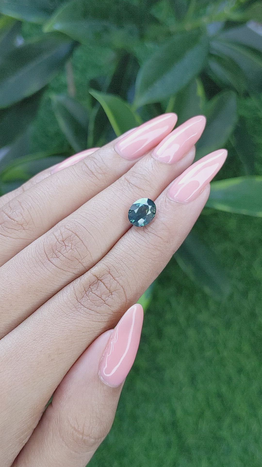2.59 Ct. Bluish Green Sapphire from Ceylon (Sri Lanka) Size Video