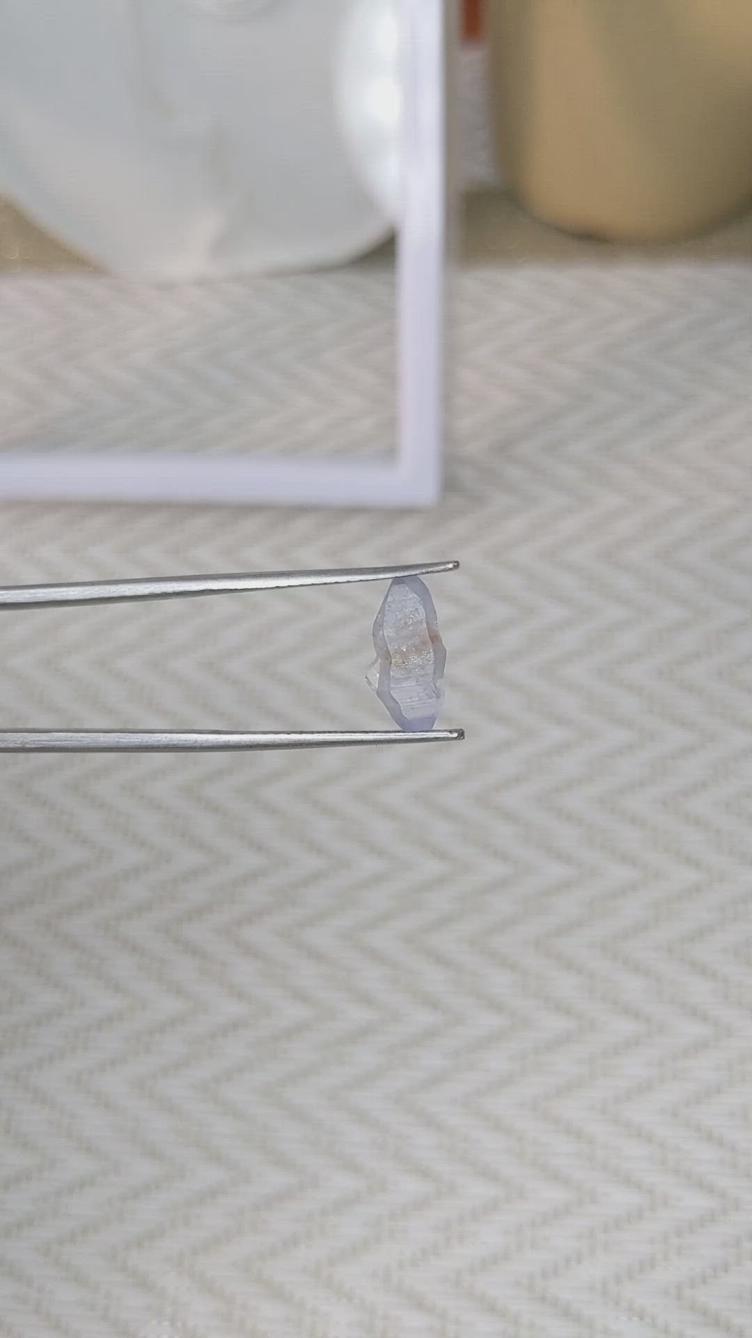 2.59 Ct. Blue Sapphire Crystal from Ceylon (Sri Lanka) Size Video