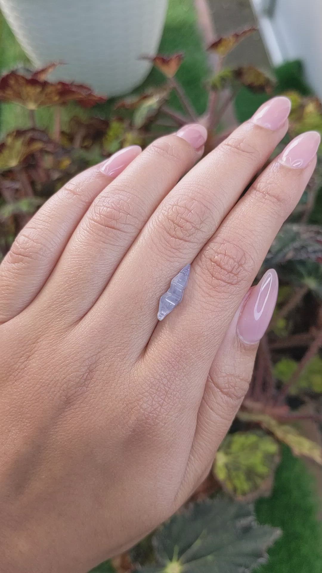 2.52 Ct. Blue Rough Sapphire Crystal from Ceylon (Sri Lanka) Size Video