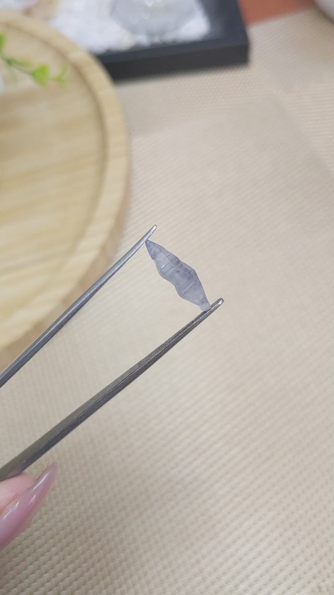 2.52 Ct. Blue Rough Sapphire Crystal from Ceylon (Sri Lanka) Size Video