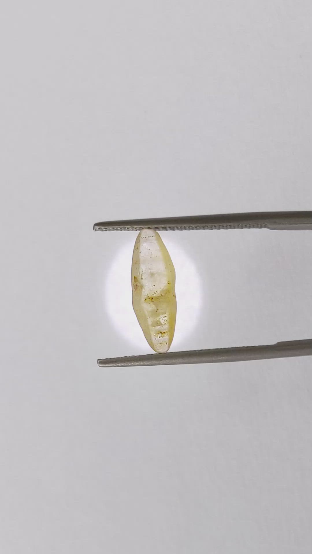 2.14 Ct. Yellow Sapphire Crystal from Ceylon (Sri Lanka) Size Video