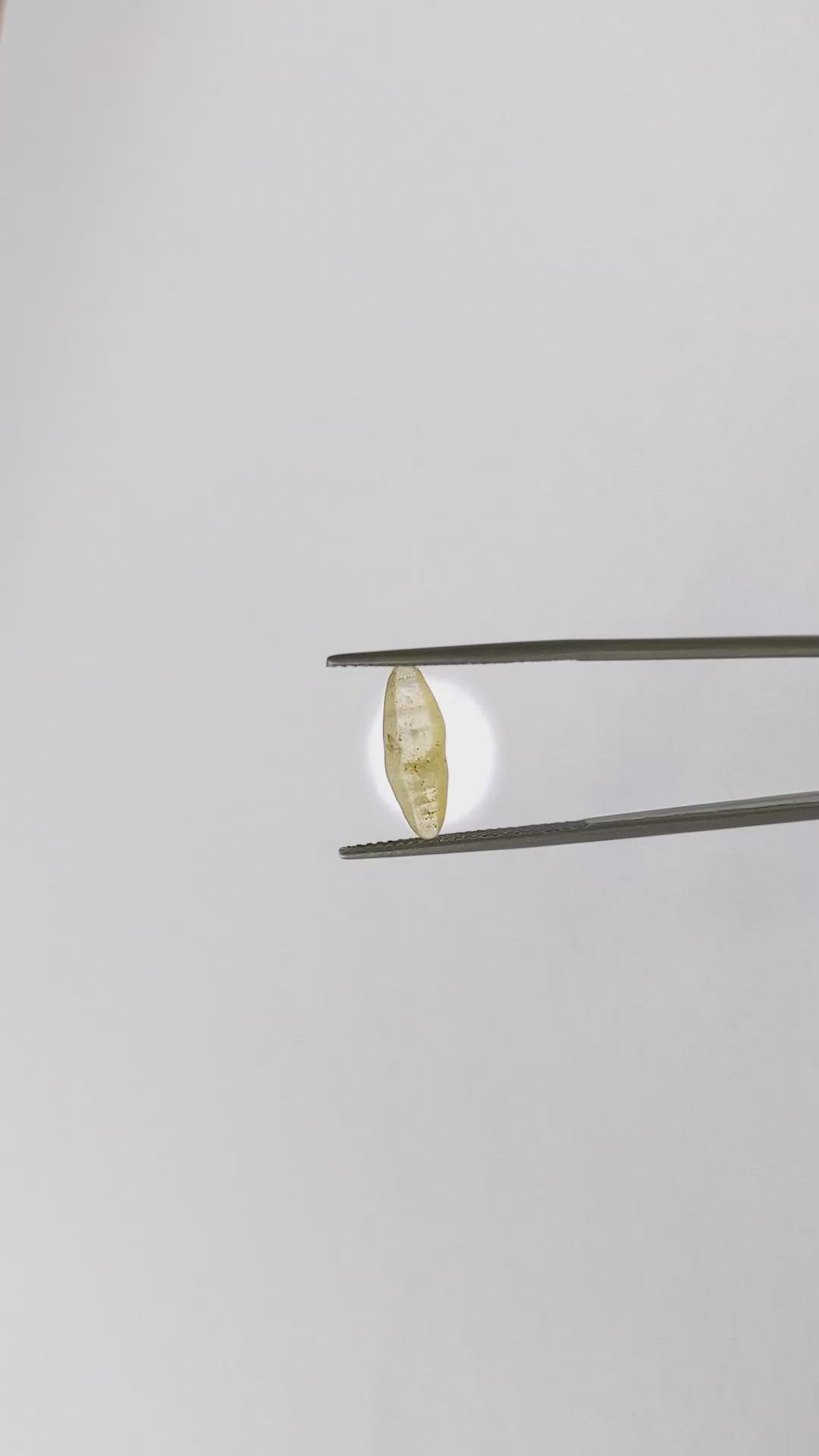 2.14 Ct. Yellow Sapphire Crystal from Ceylon (Sri Lanka) Size Video