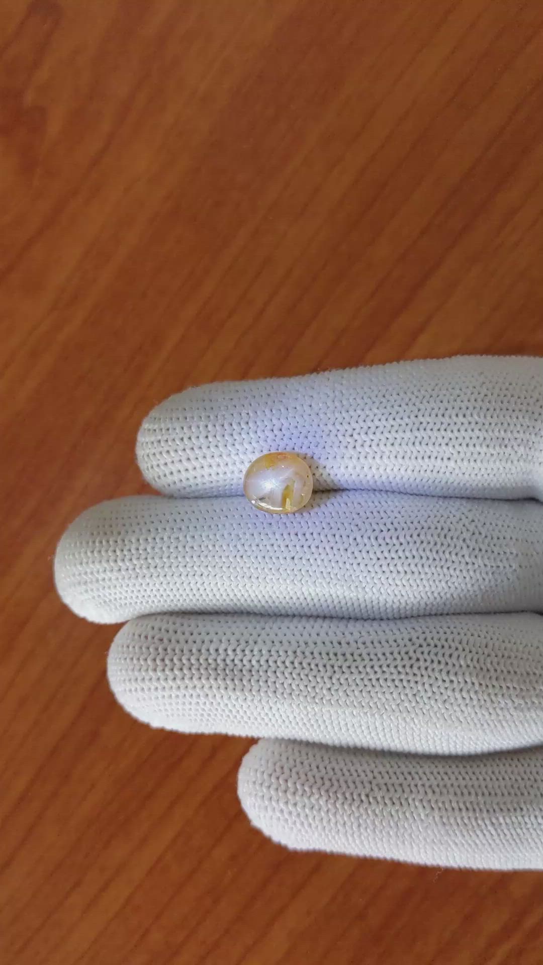 4.58 Ct. Bi Color Star Sapphire from Ceylon (Sri Lanka) Size Video
