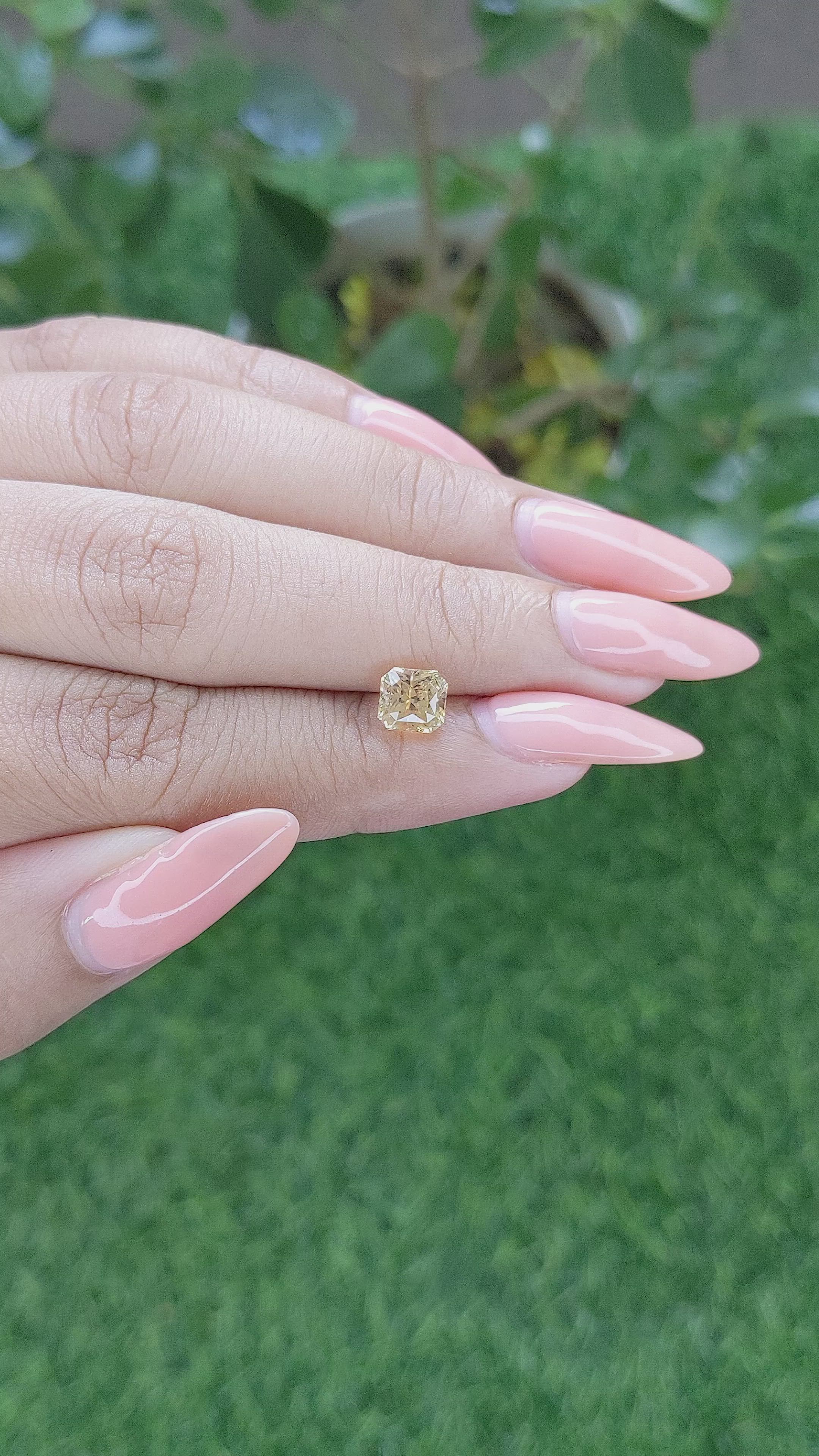 1.54 Ct. Peach Sapphire from Madagascar Size Video