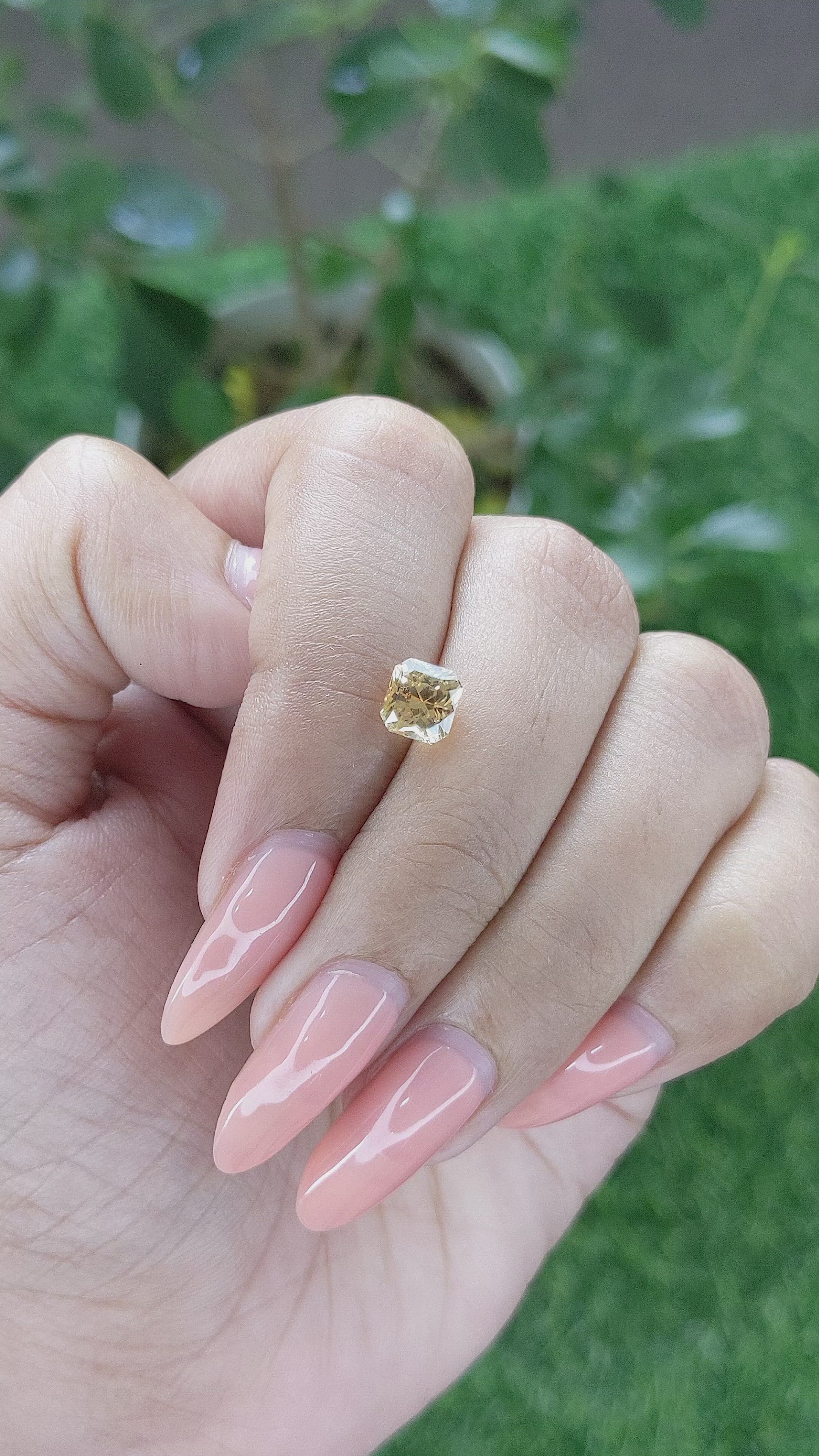 1.54 Ct. Peach Sapphire from Madagascar Size Video