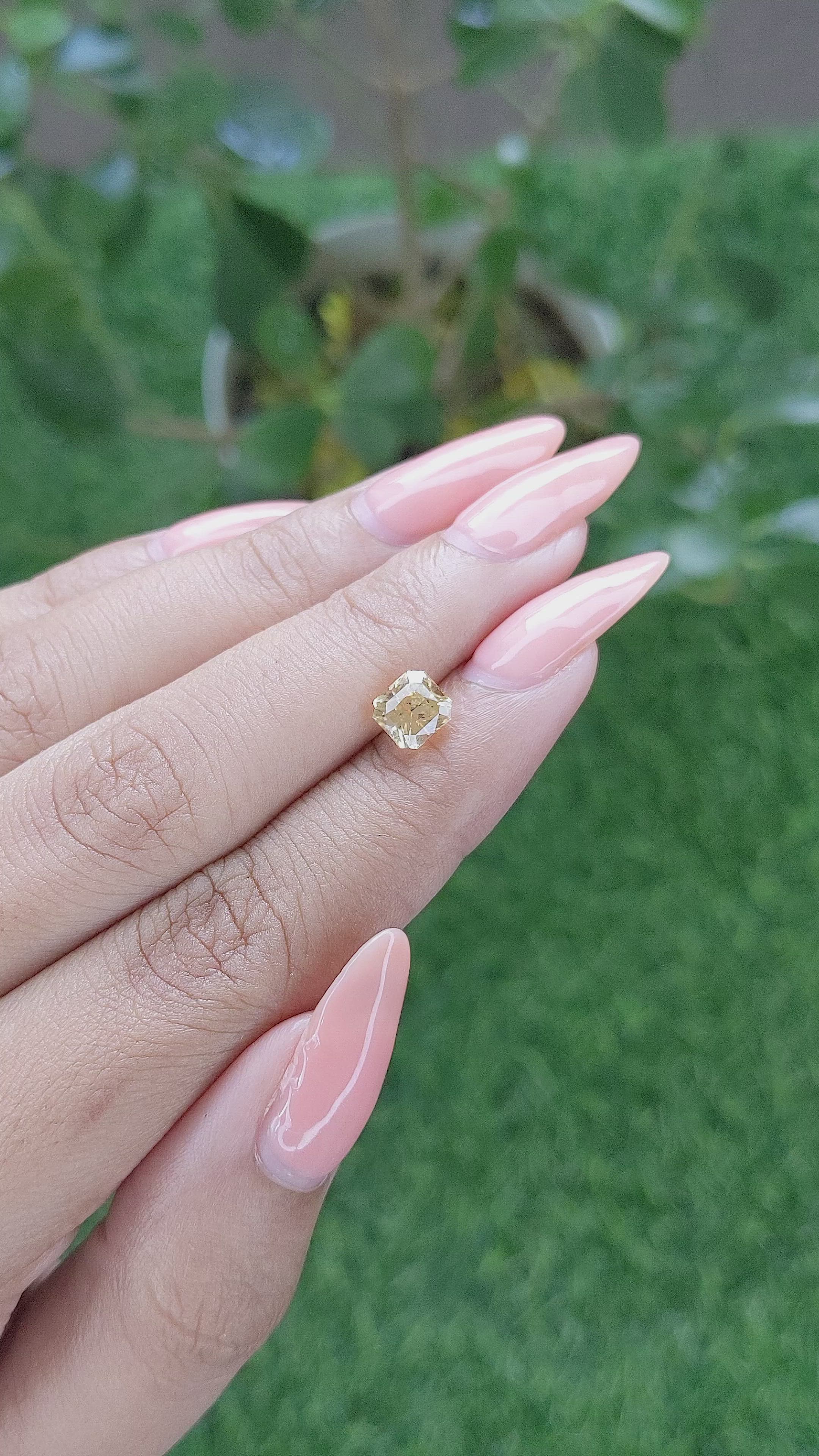 1.54 Ct. Peach Sapphire from Madagascar Size Video