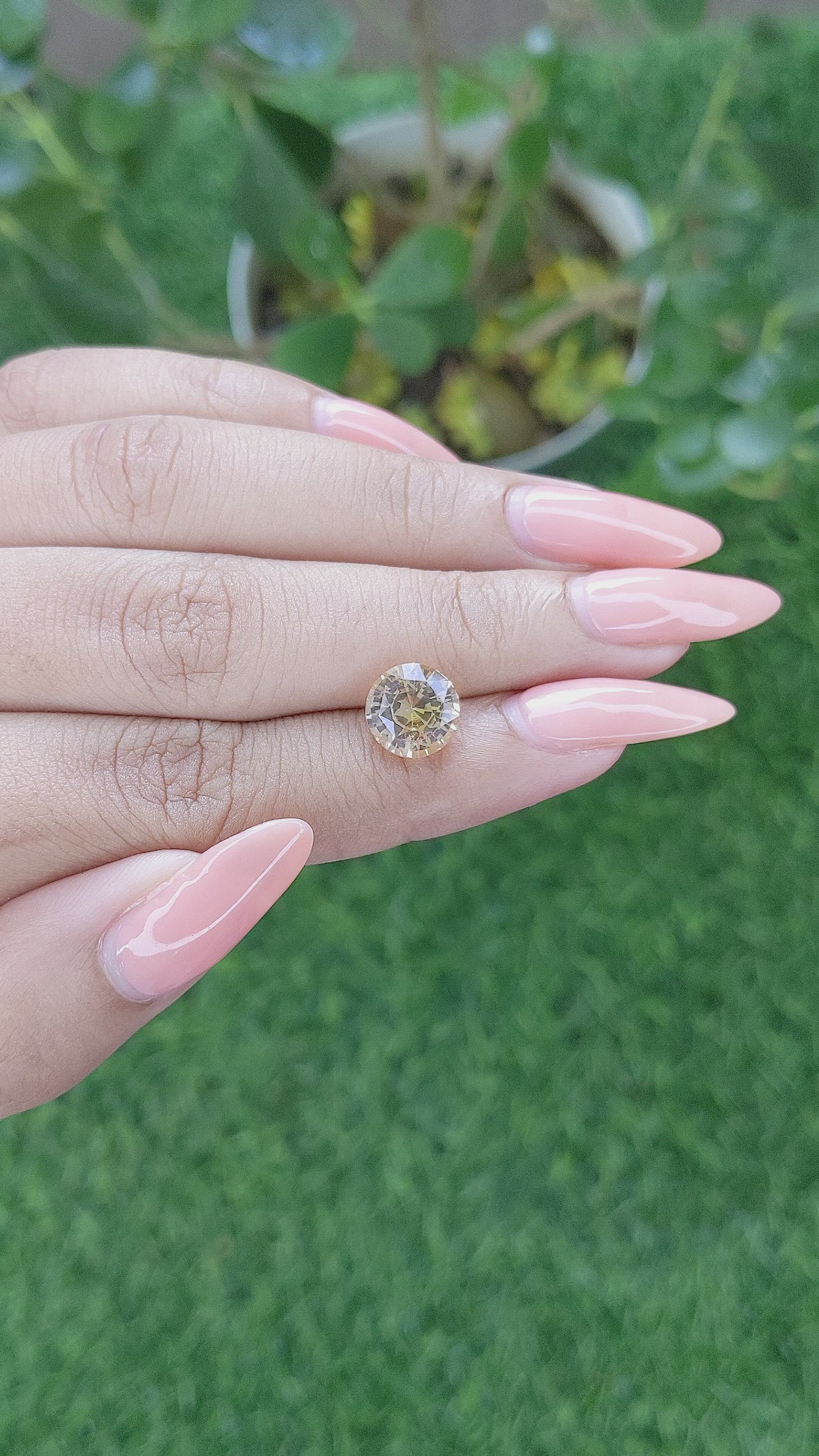 4.04 Ct. Orange Sapphire from Madagascar Size Video