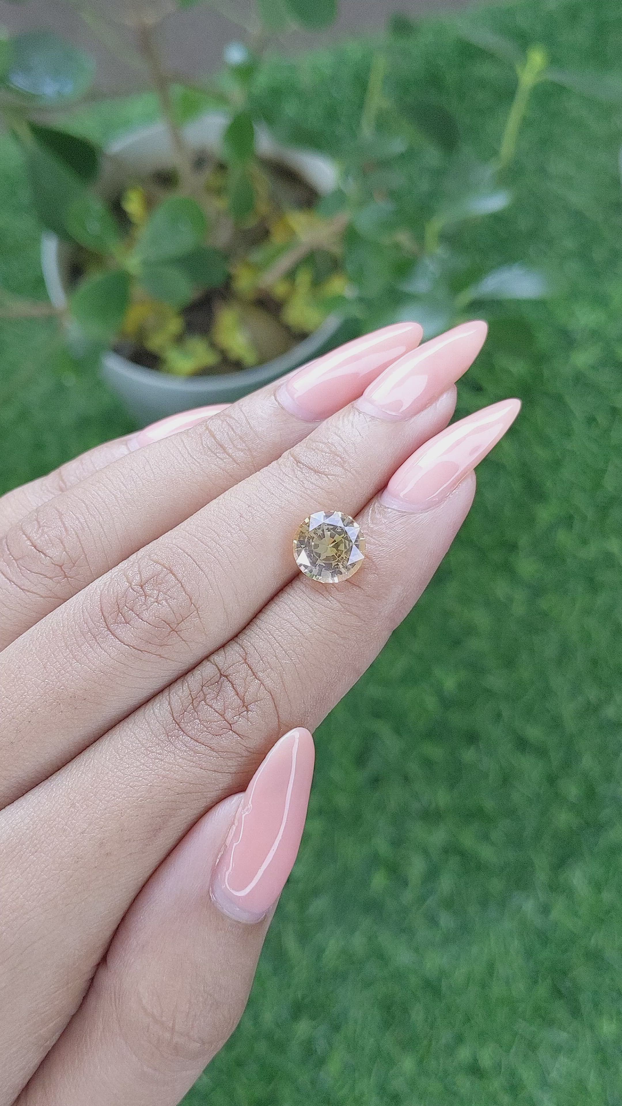4.04 Ct. Orange Sapphire from Madagascar Size Video