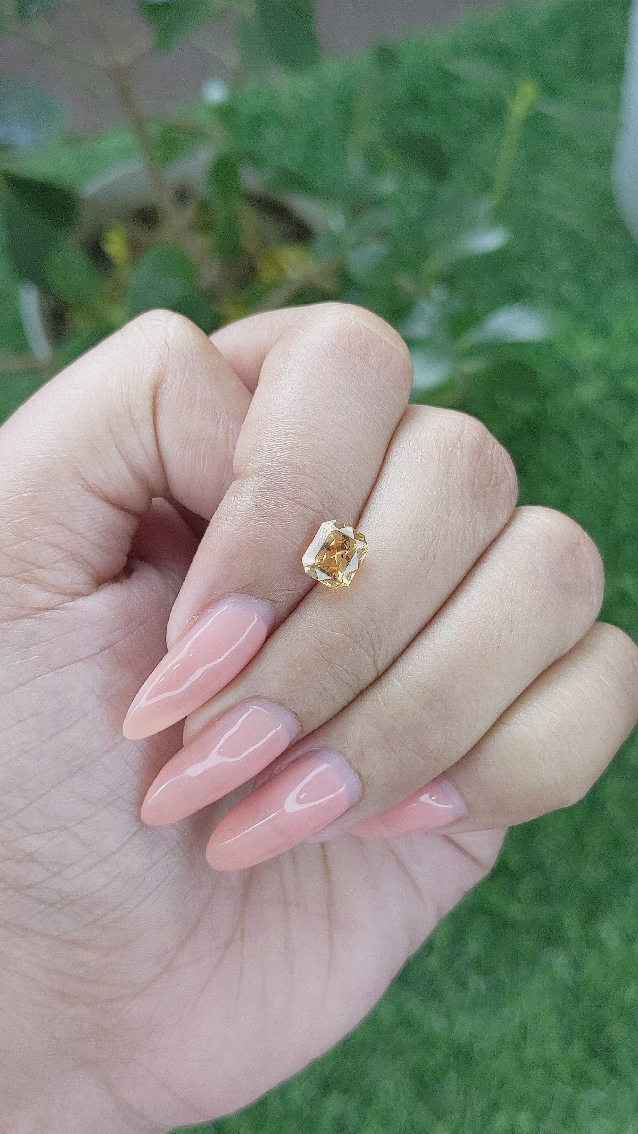 1.52 Ct. Orange Sapphire from Madagascar Size Video