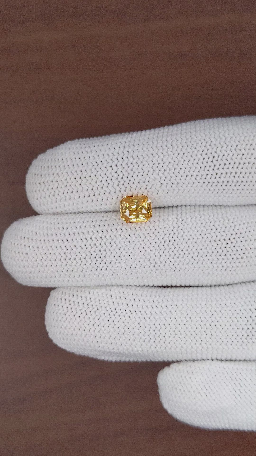 1.52 Ct. Orange Sapphire from Madagascar Size Video