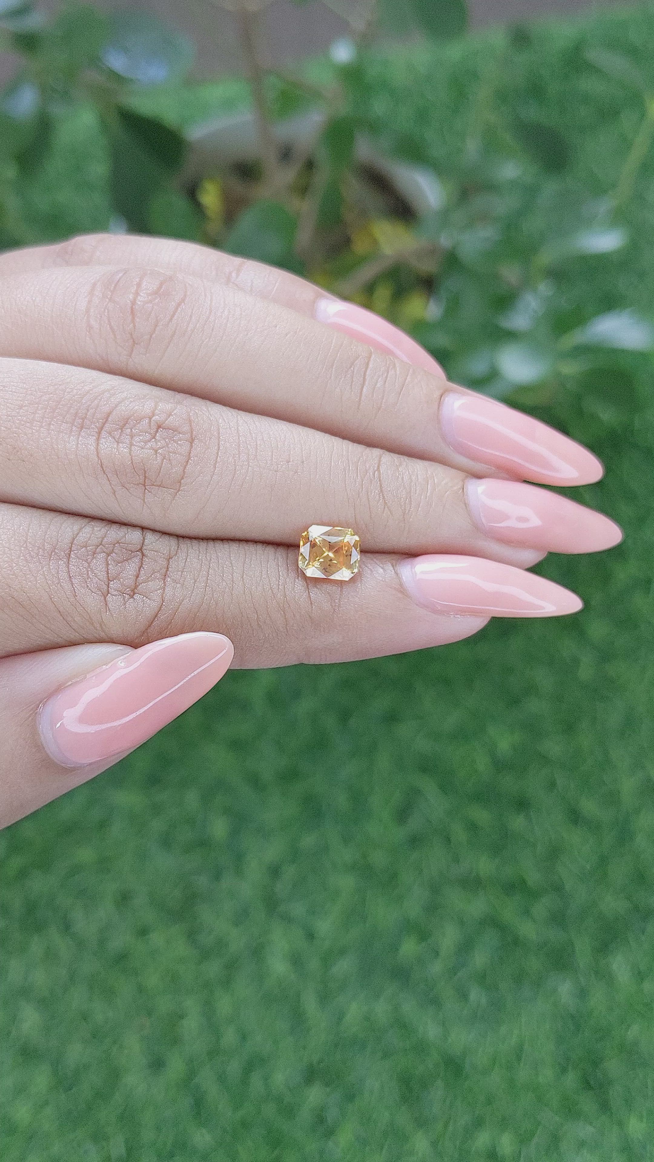 1.52 Ct. Orange Sapphire from Madagascar Size Video