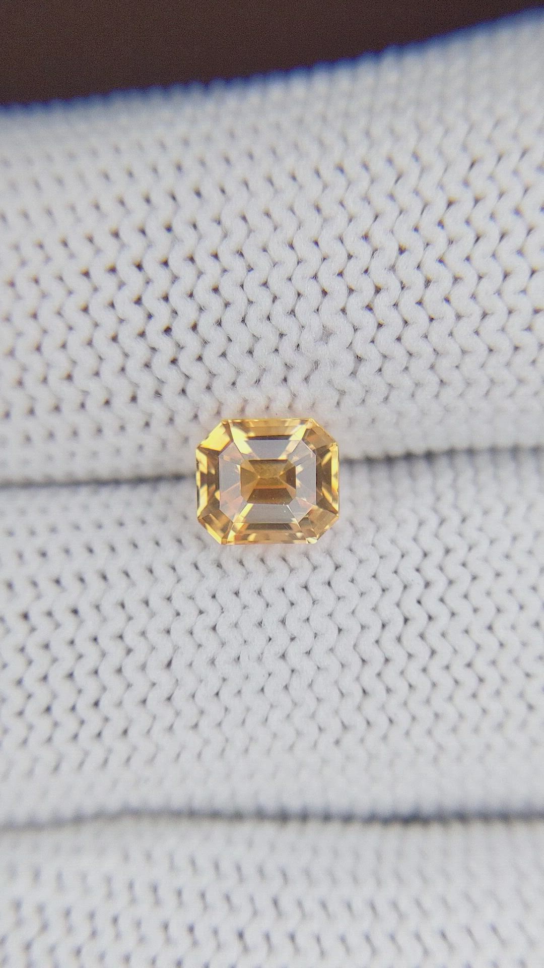 1.47 Ct. Orangish Yellow Sapphire from Madagascar Size Video